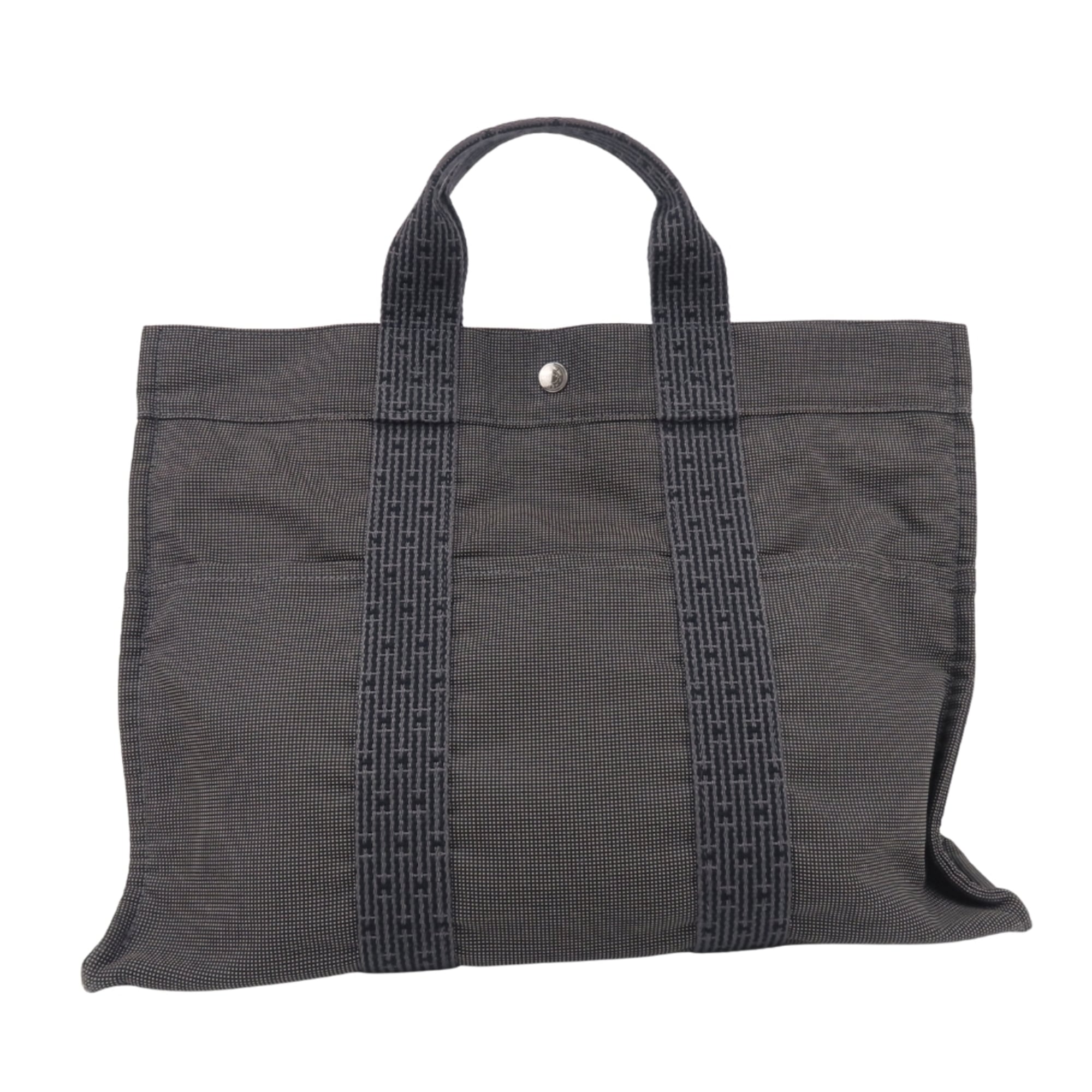 Hermes Gray Polyester Tote Bag (Pre-Owned)