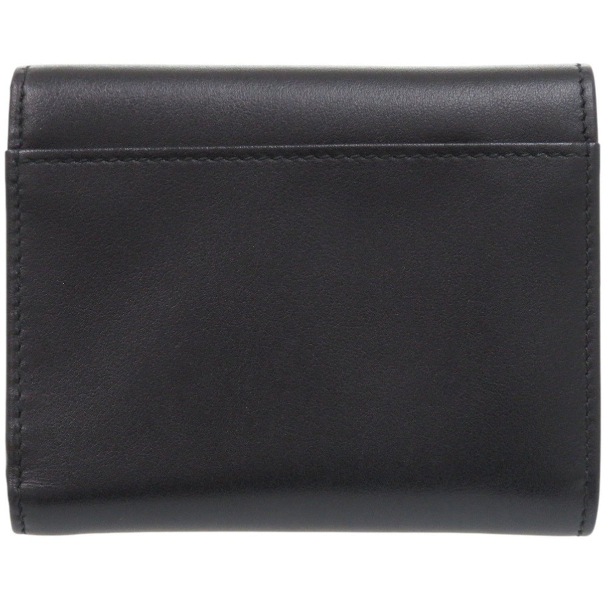 Prada Black Saffiano Triangle Wallet (Tri-Fold) (Pre-Owned)