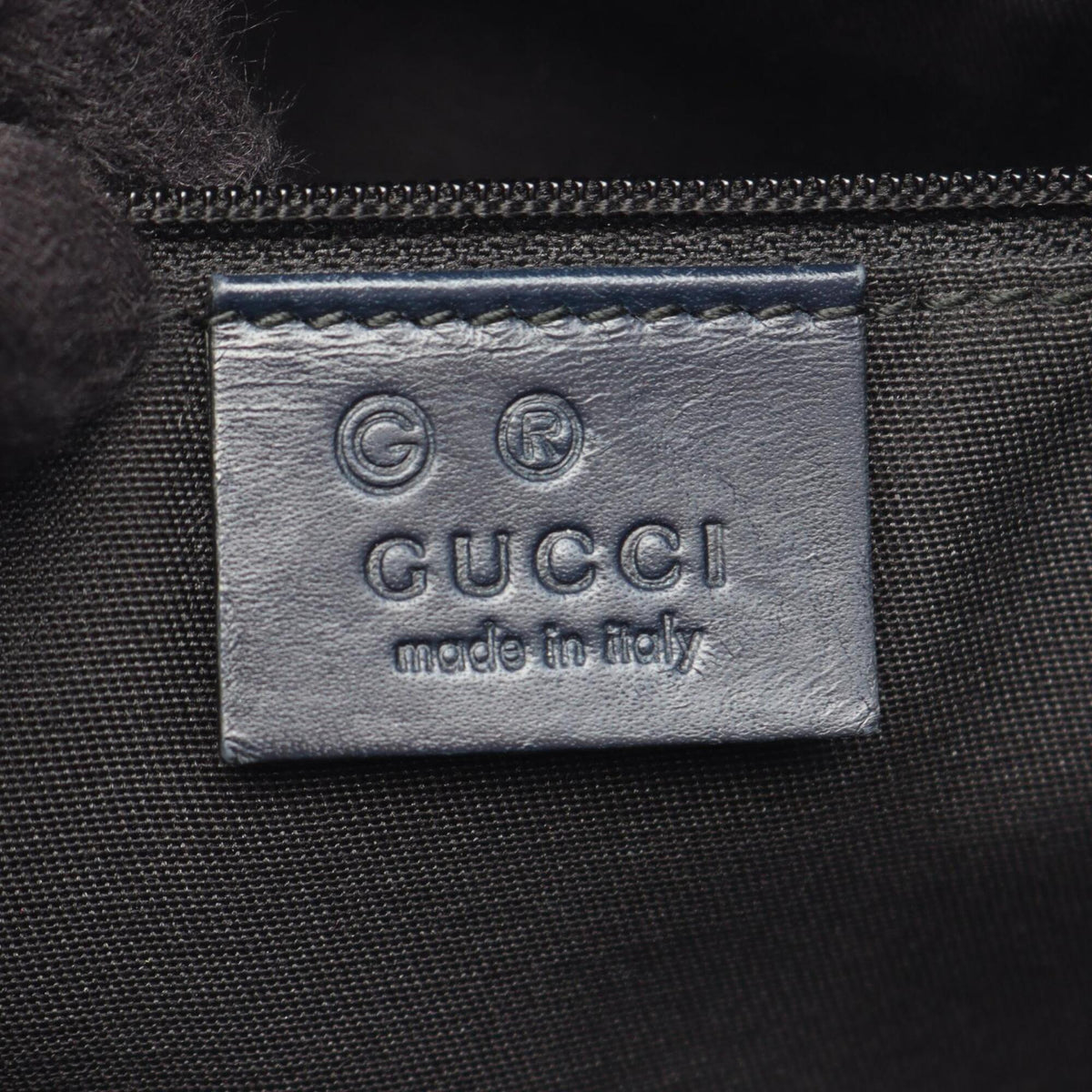 Gucci Beige Navy Pvc Leather Handbag Shoulder Bag (Pre-Owned)