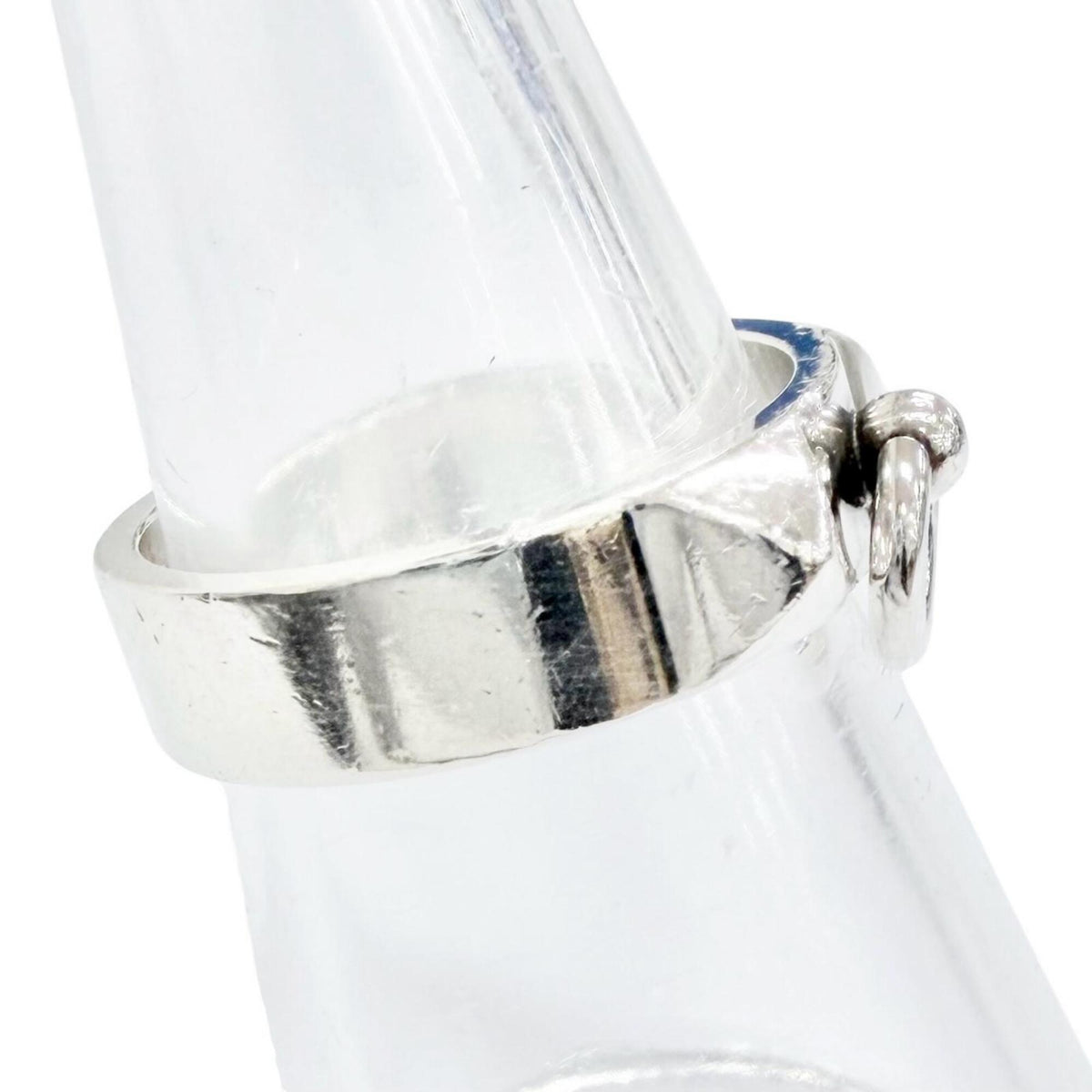 Hermes Silver Silver 925 Band Ring (Pre-Owned)