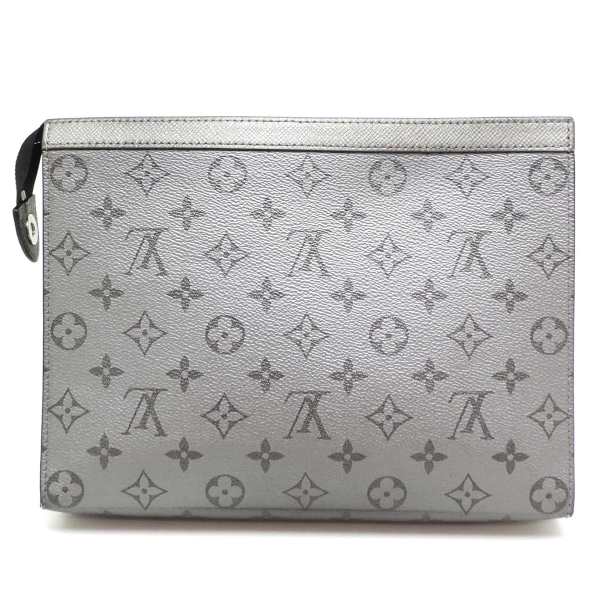 Louis Vuitton Gray Monogram Eclipse Clutch Bag Pochette (Pre-Owned)