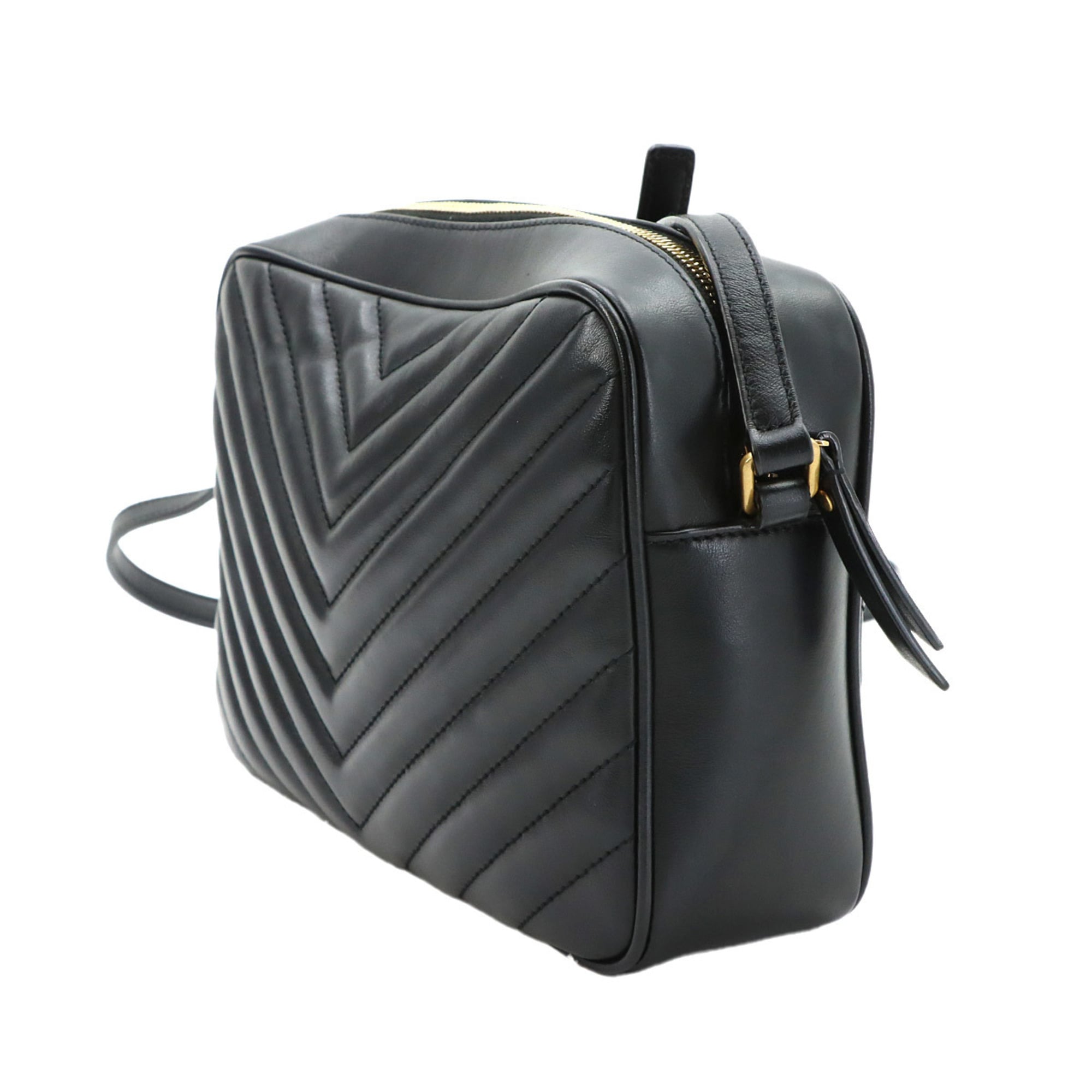 Saint Laurent Black Leather Handbag Shoulder Bag (Pre-Owned)