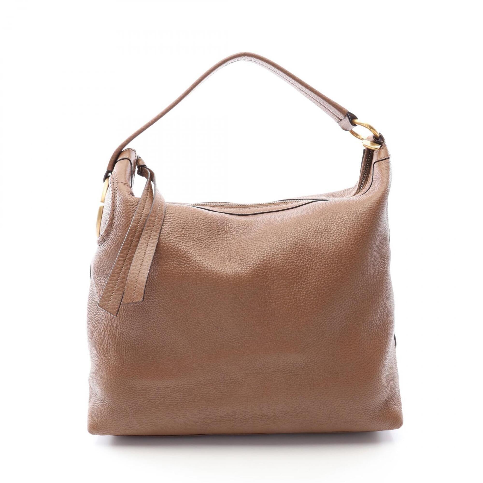 Gucci Brown Leather Handbag Shoulder Bag (Pre-Owned)