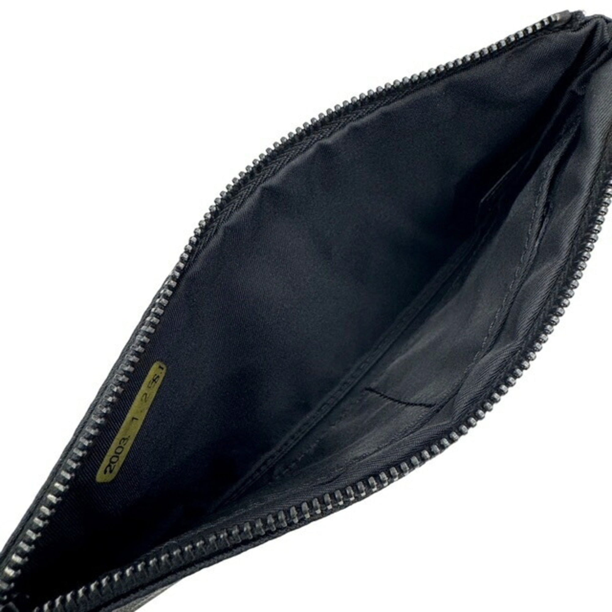 Chanel New Travel Line Black Nylon Leather Pouch (Pre-Owned)