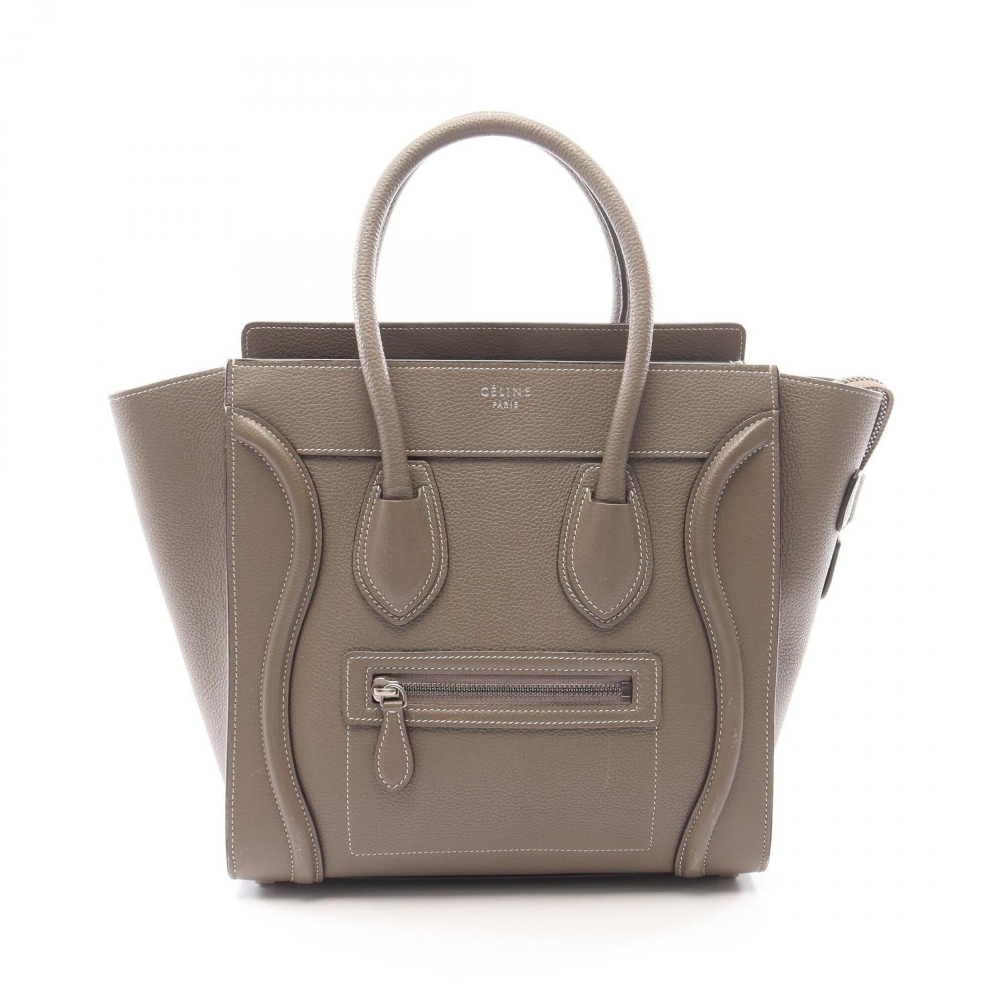 Celine Beige Leather Handbag Tote Bag (Pre-Owned)