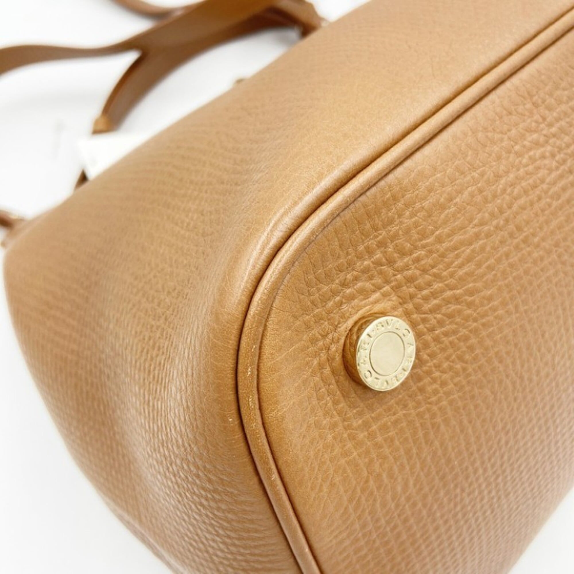 Bvlgari Beige Leather Handbag (Pre-Owned)