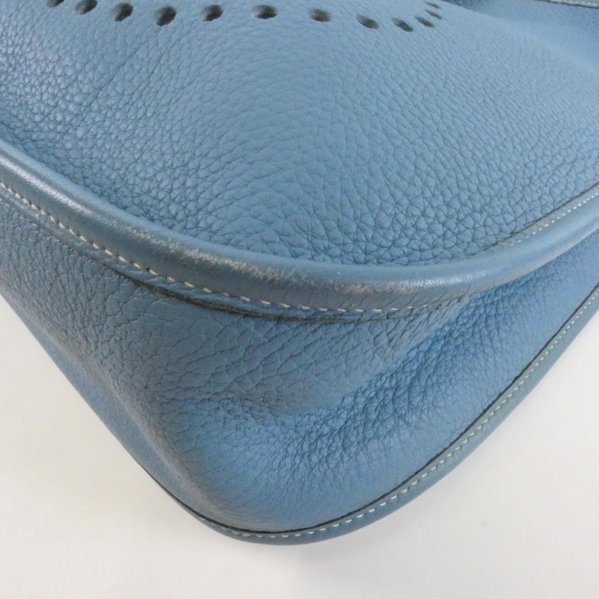 Hermes Blue Jean Taurillon Clemence Leather Shoulder Bag (Pre-Owned)