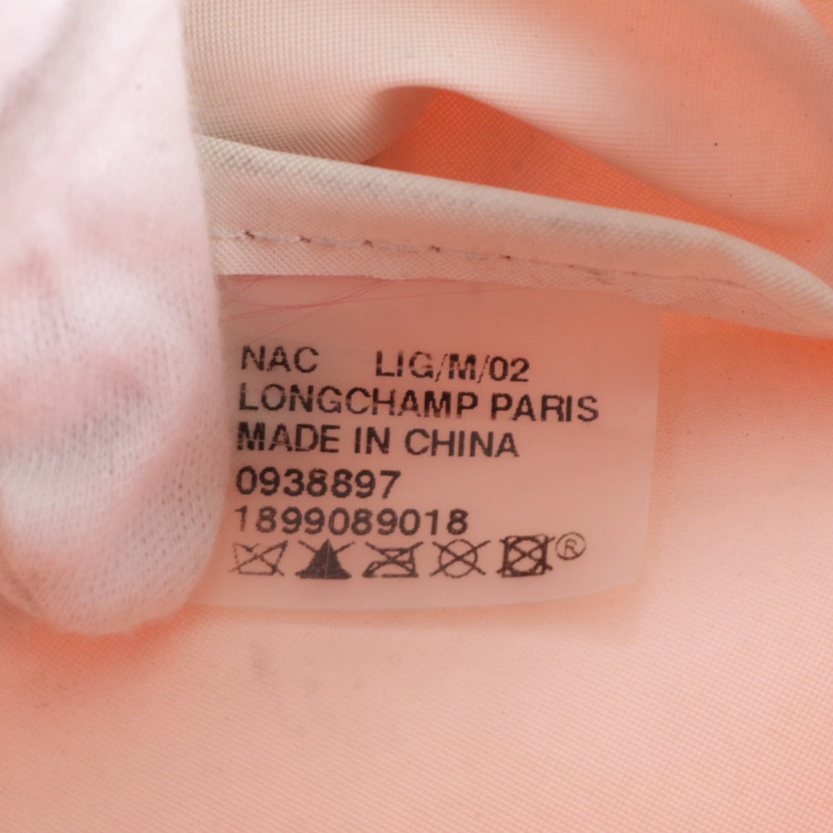 Longchamp Pink Leather Nylon Shoulder Bag Tote Bag (Pre-Owned)