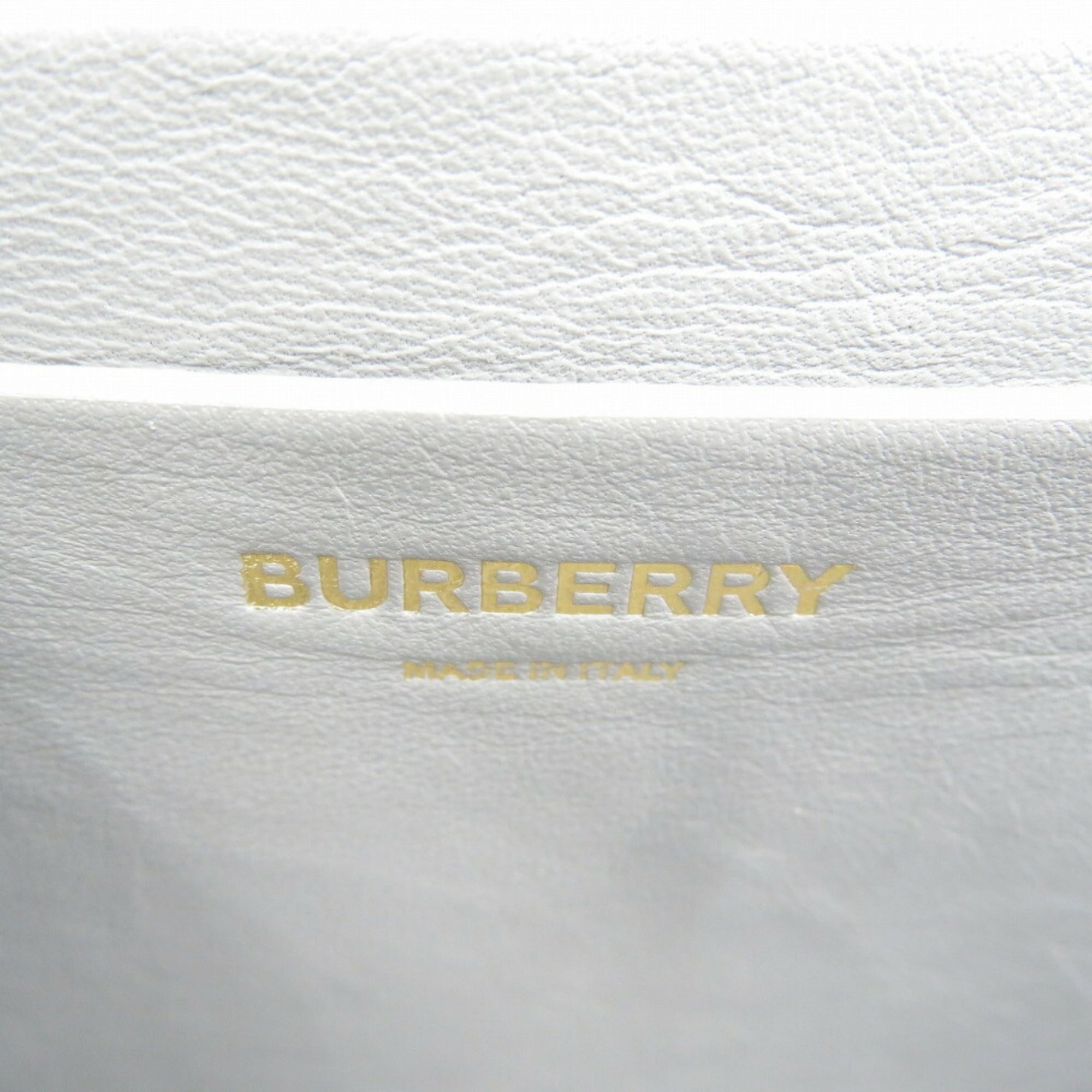 Burberry Gray Leather Shoulder Bag (Pre-Owned)