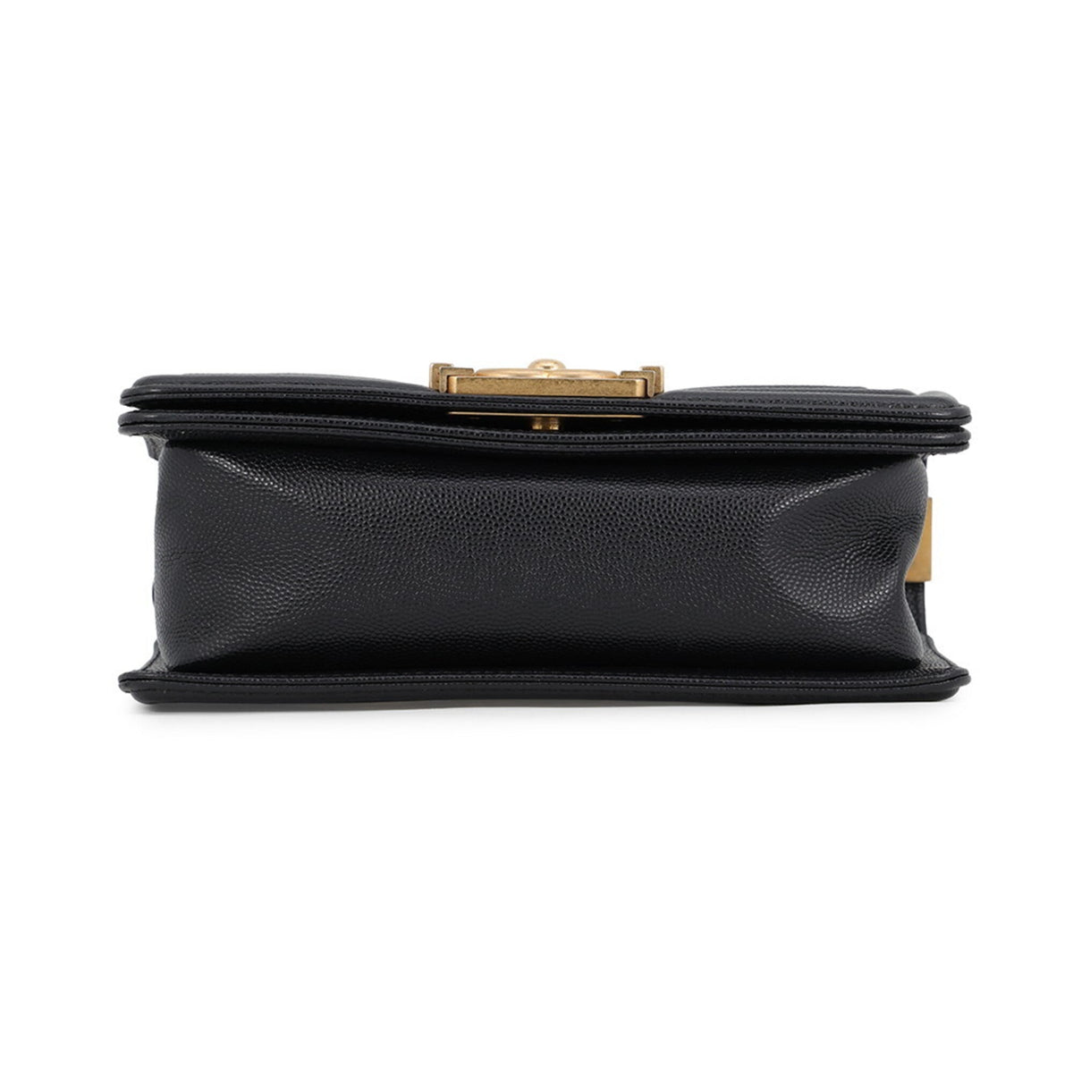 Chanel Black Grained Calfskin Handbag Shoulder Bag (Pre-Owned)