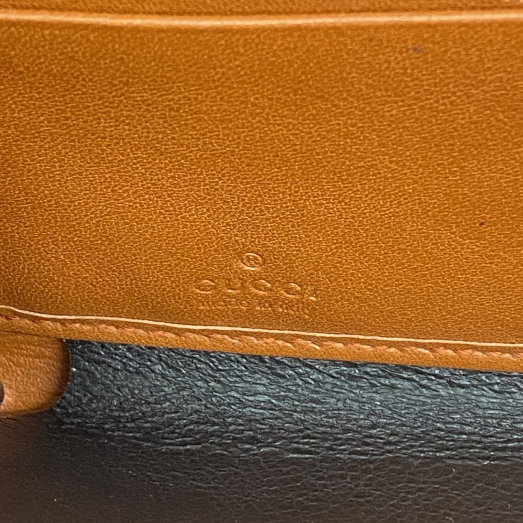 Gucci Orange Leather Long Wallet (Bi-Fold) (Pre-Owned)
