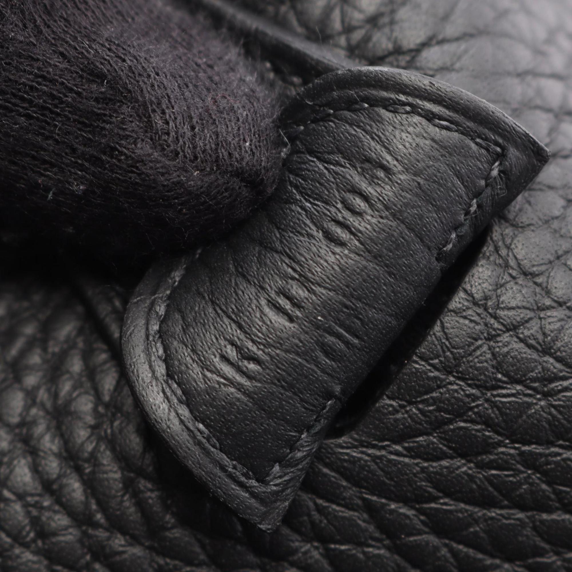 Hermes Black Taurillon Clemence Leather Shoulder Bag (Pre-Owned)