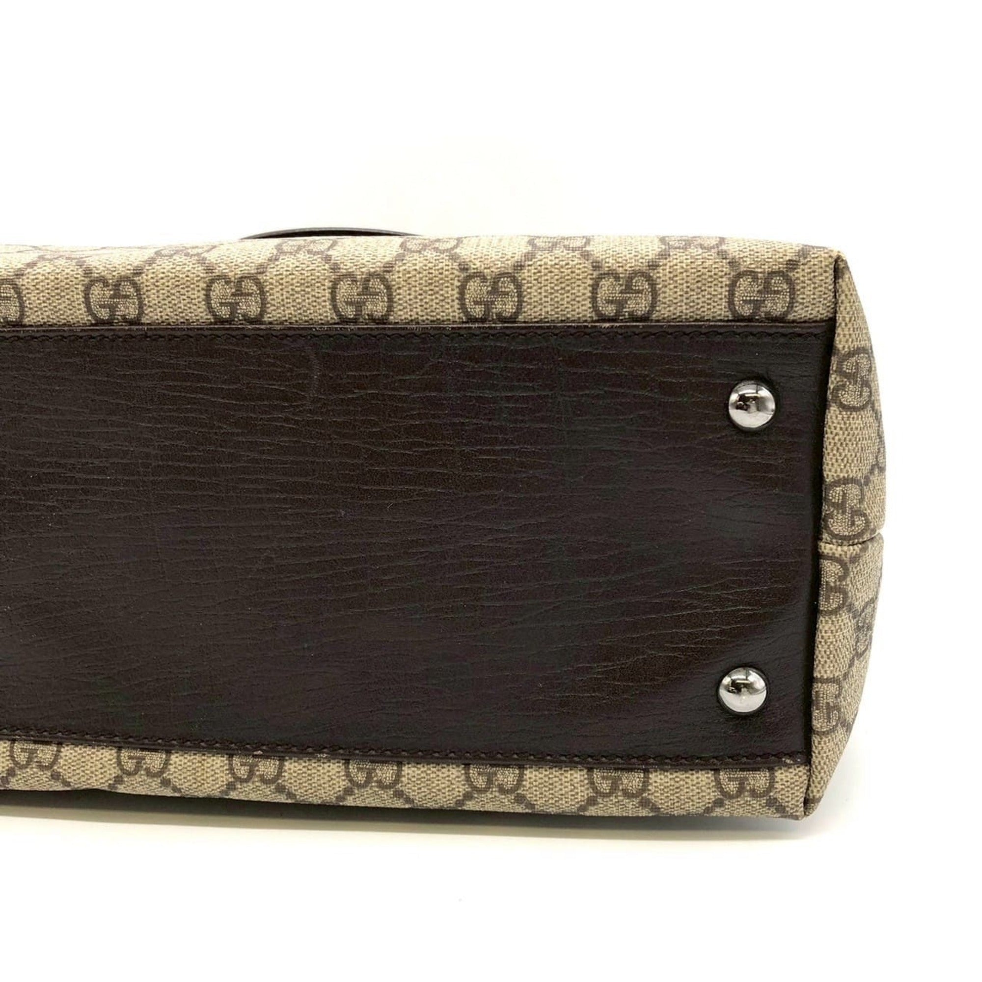 Gucci Beige Gg Supreme Canvas Tote Bag (Pre-Owned)