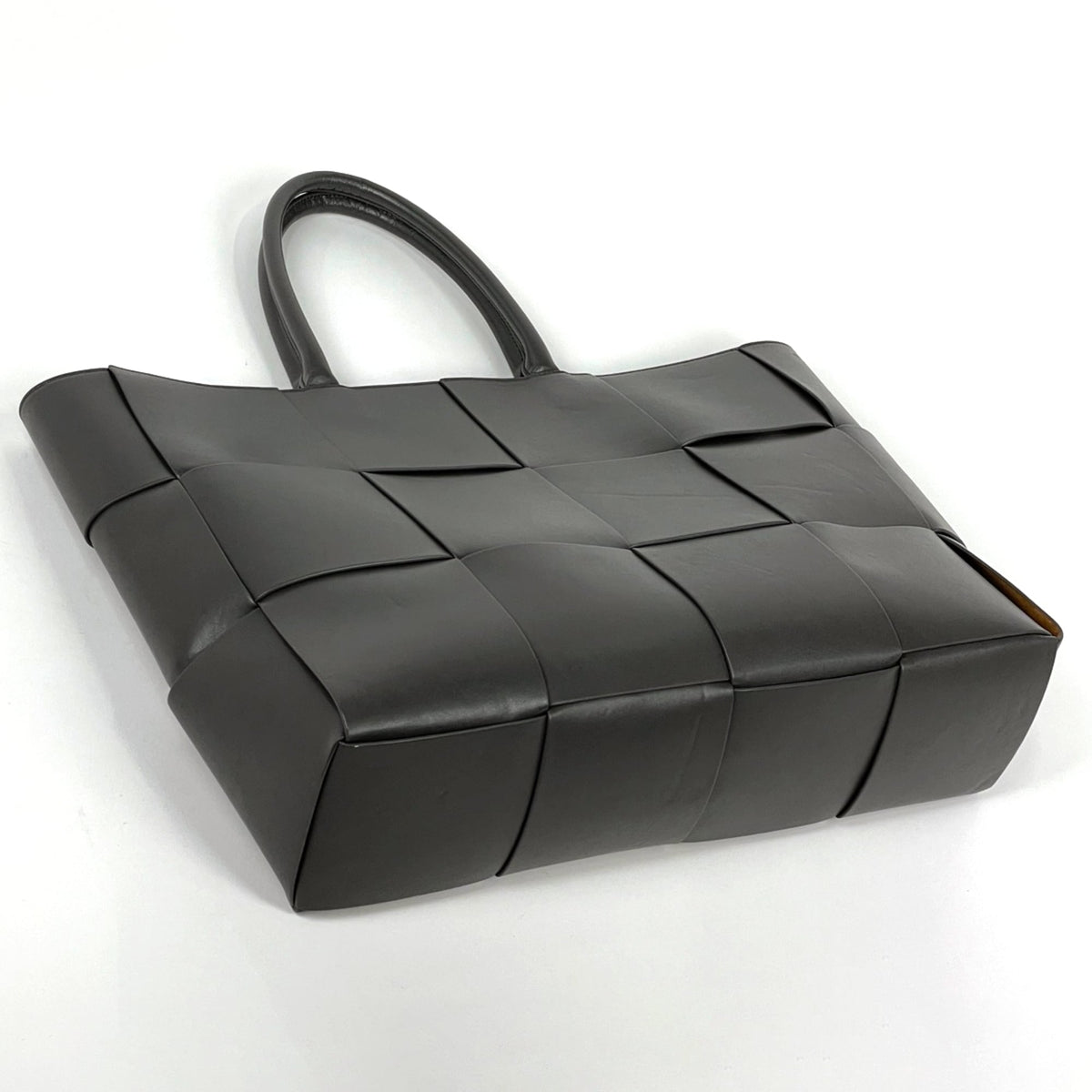 Bottega Veneta Gray Leather Tote Bag (Pre-Owned)