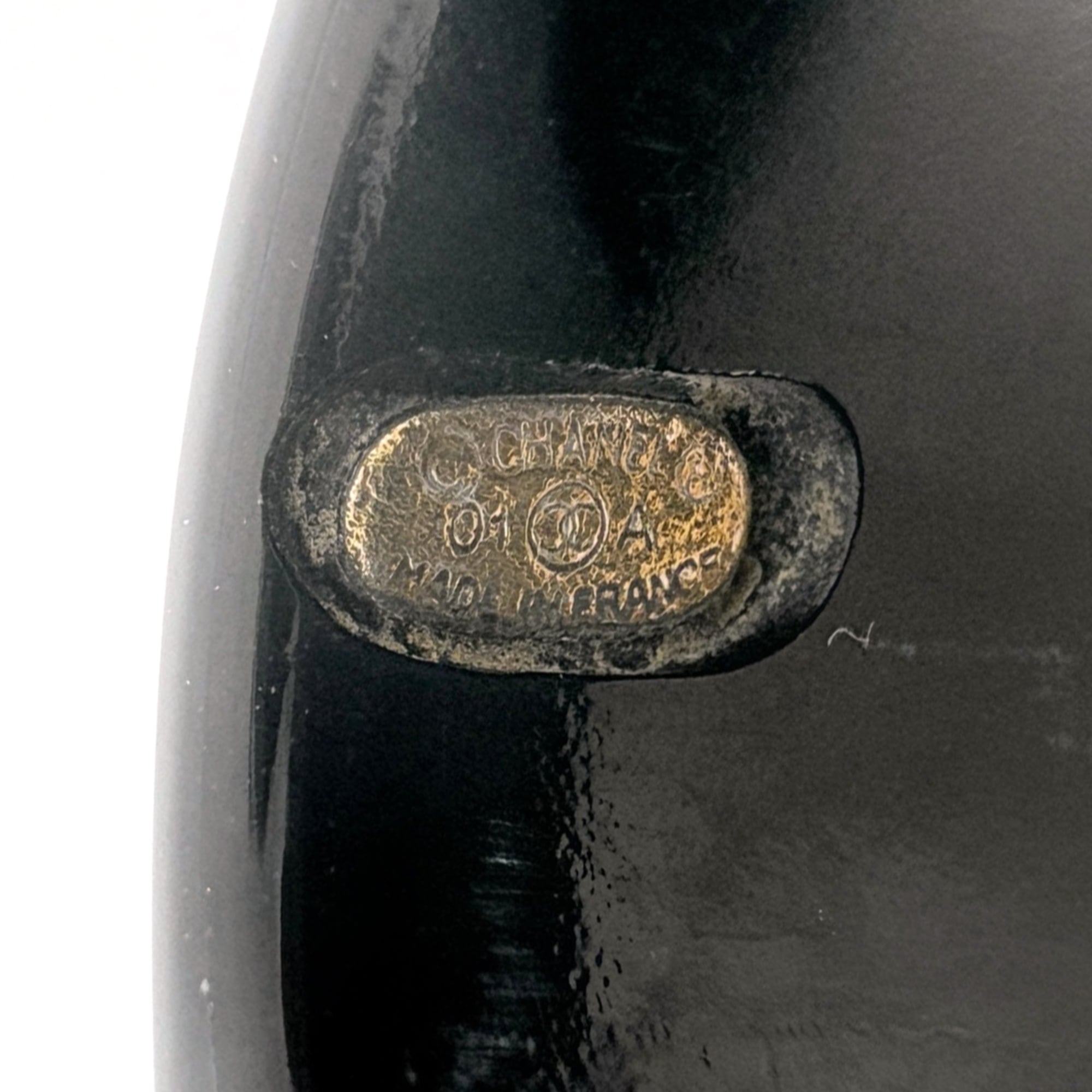 Chanel Black Plastic Band Ring (Pre-Owned)