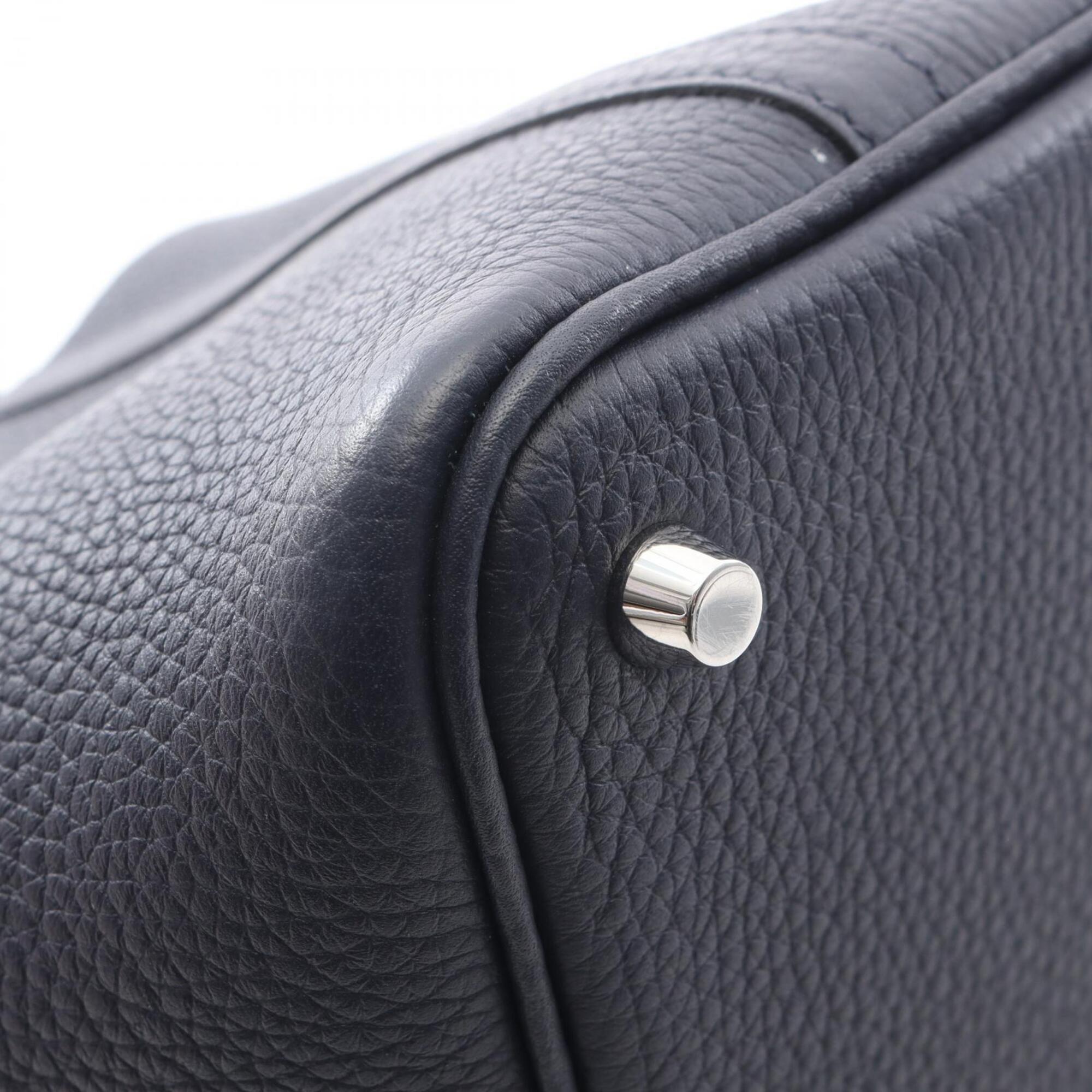 Hermes Blue Nuit Navy Taurillon Clemence Leather Handbag (Pre-Owned)