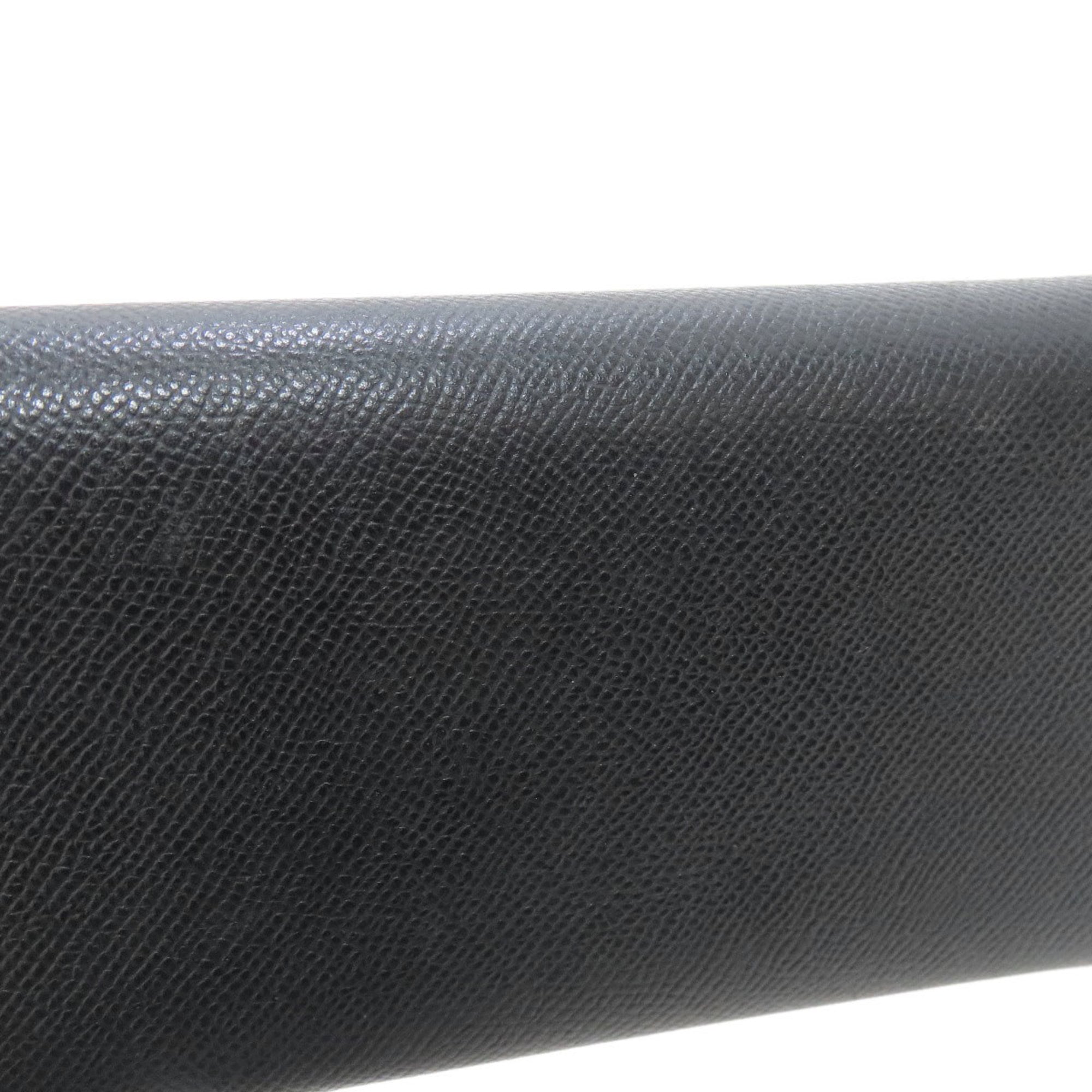 Salvatore Ferragamo Black Leather Long Wallet (Bi-Fold) (Pre-Owned)