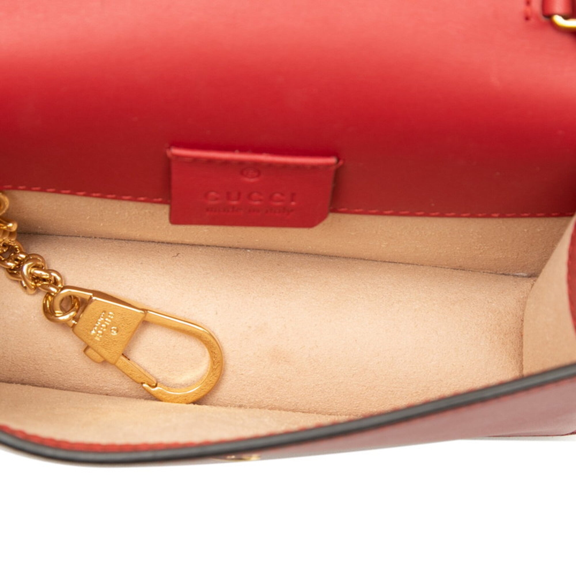 Gucci Multi-Color Red Color Leather Shoulder Bag (Pre-Owned)