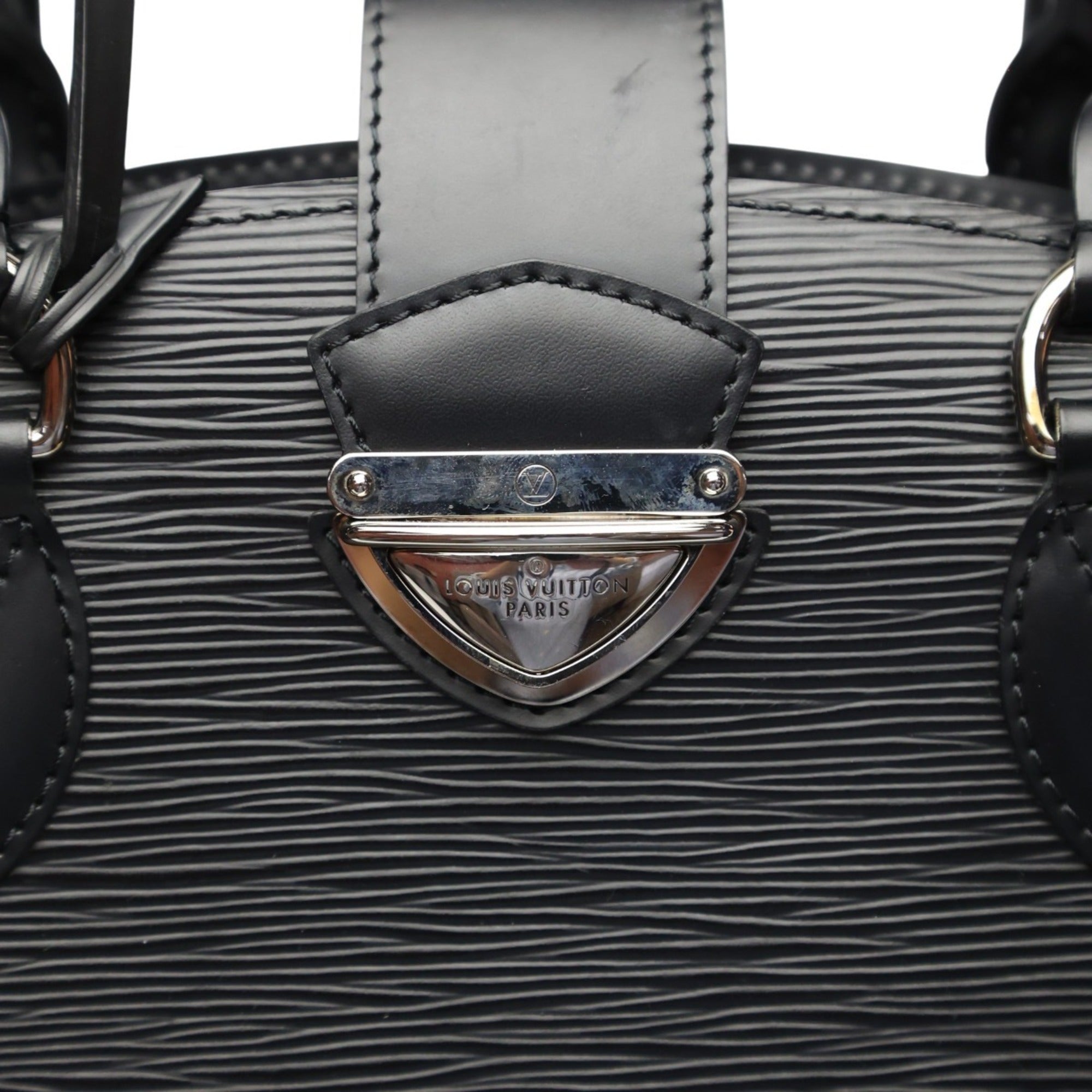 Louis Vuitton Black Noir Epi Leather Handbag (Pre-Owned)