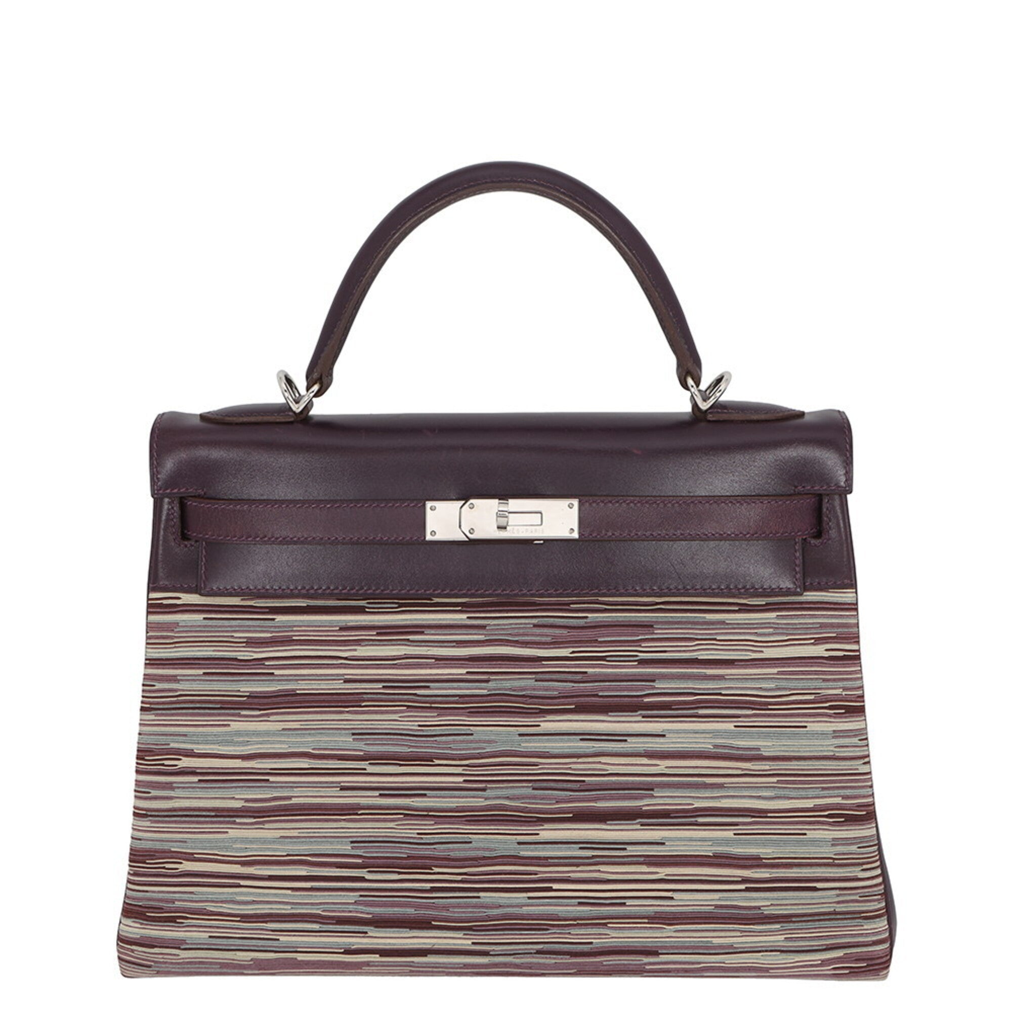 Hermes Multi-Color Raisin Box Calf Leather Leather Handbag (Pre-Owned)