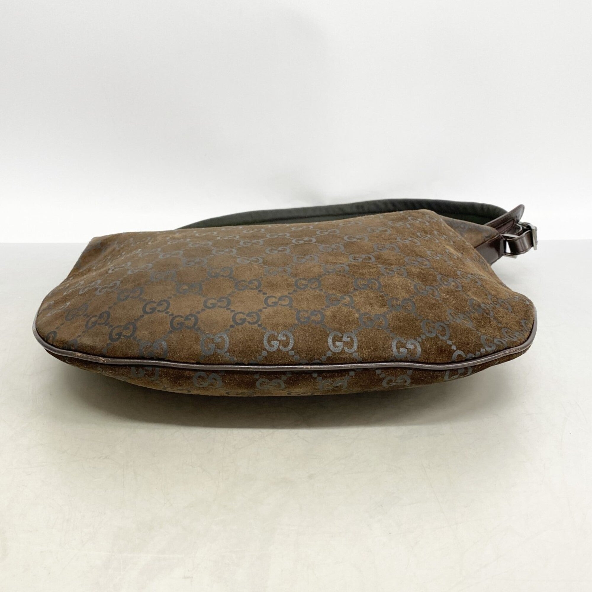 Gucci Brown Suede Shoulder Bag (Pre-Owned)