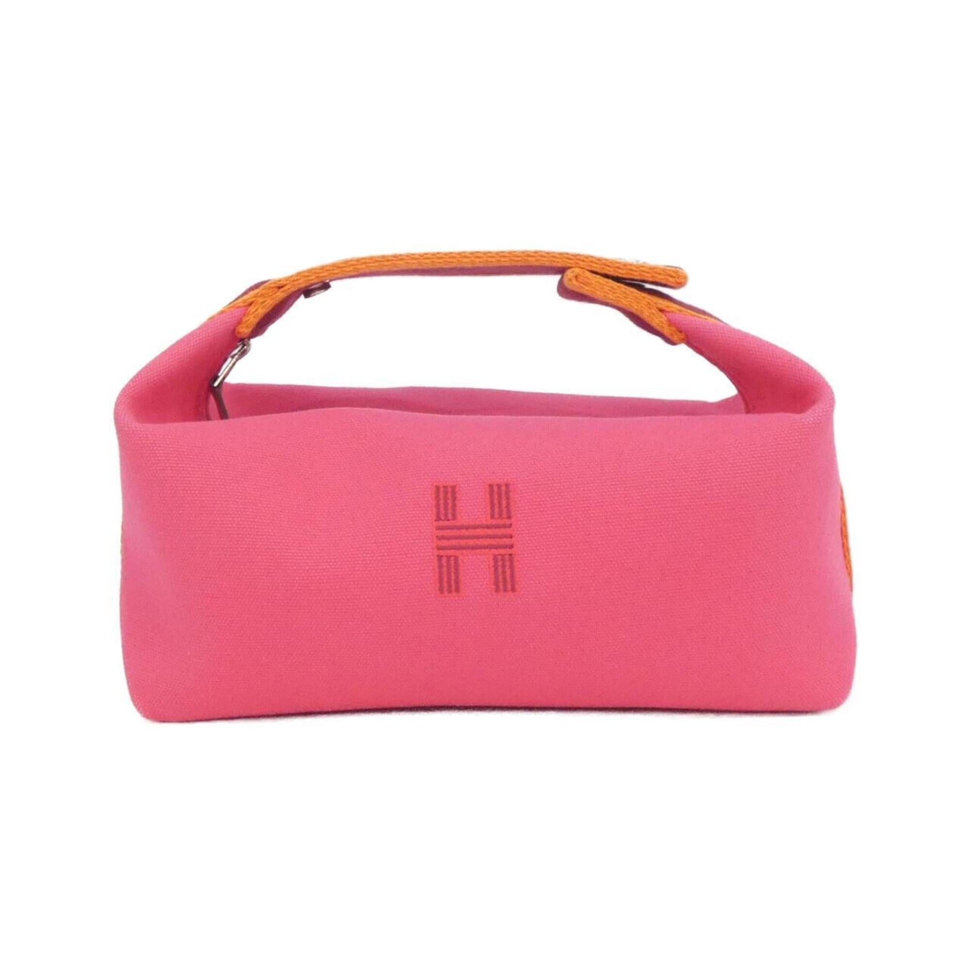 Hermes Pink Canvas Handbag Pouch (Pre-Owned)