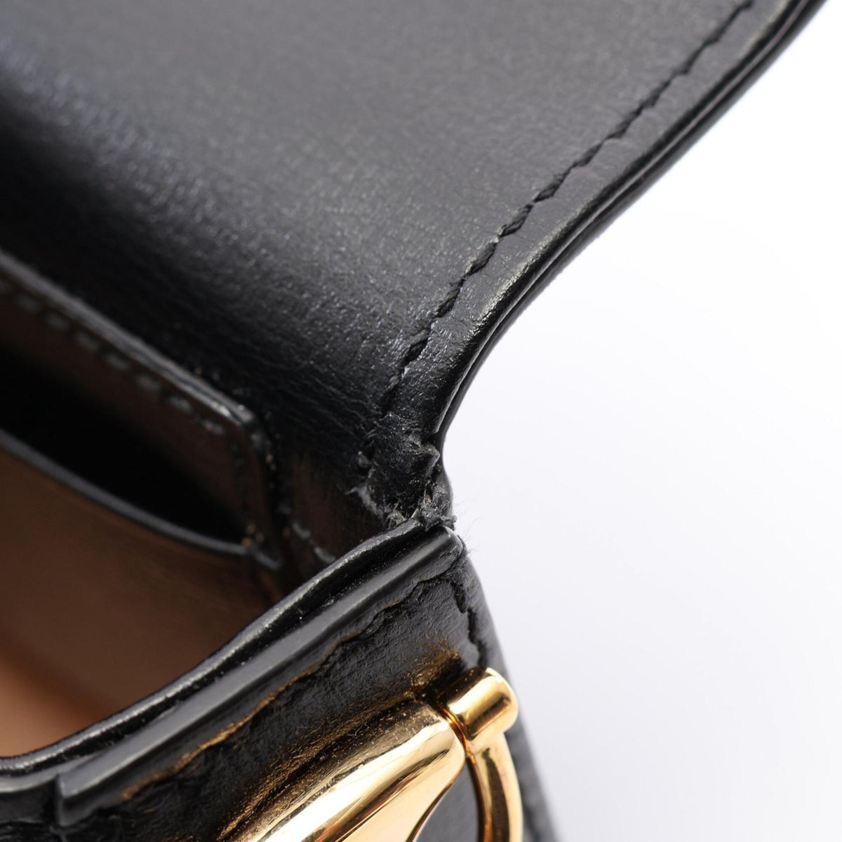 Gucci Black Leather Handbag Shoulder Bag (Pre-Owned)