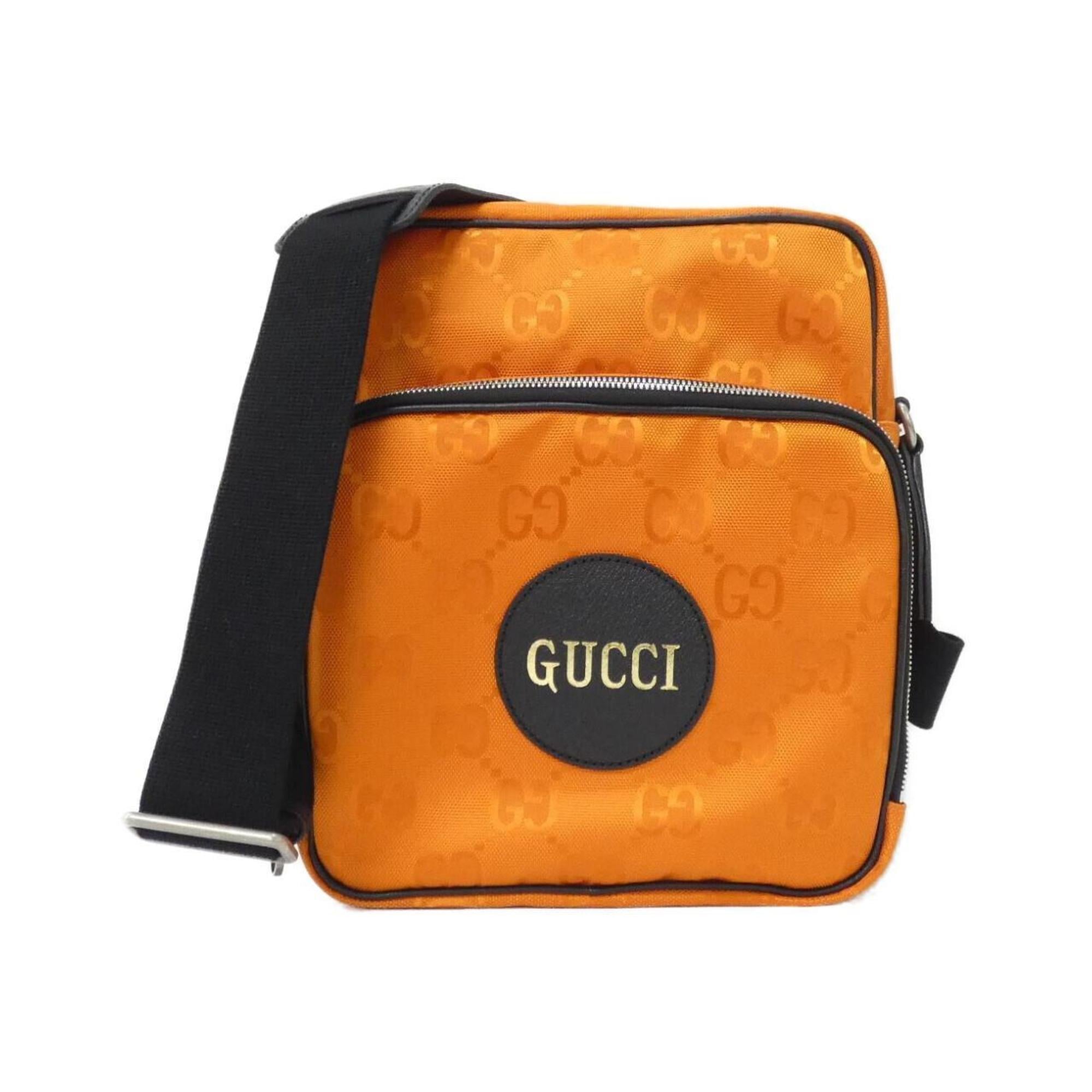 Gucci Orange Nylon Leather Shoulder Bag (Pre-Owned)