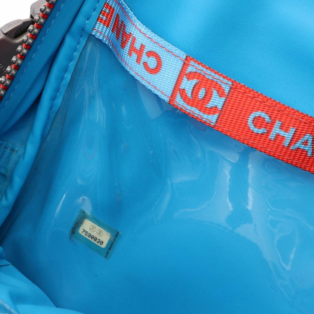 Chanel Blue Orange Red Color Nylon Canvas Backpack (Pre-Owned)