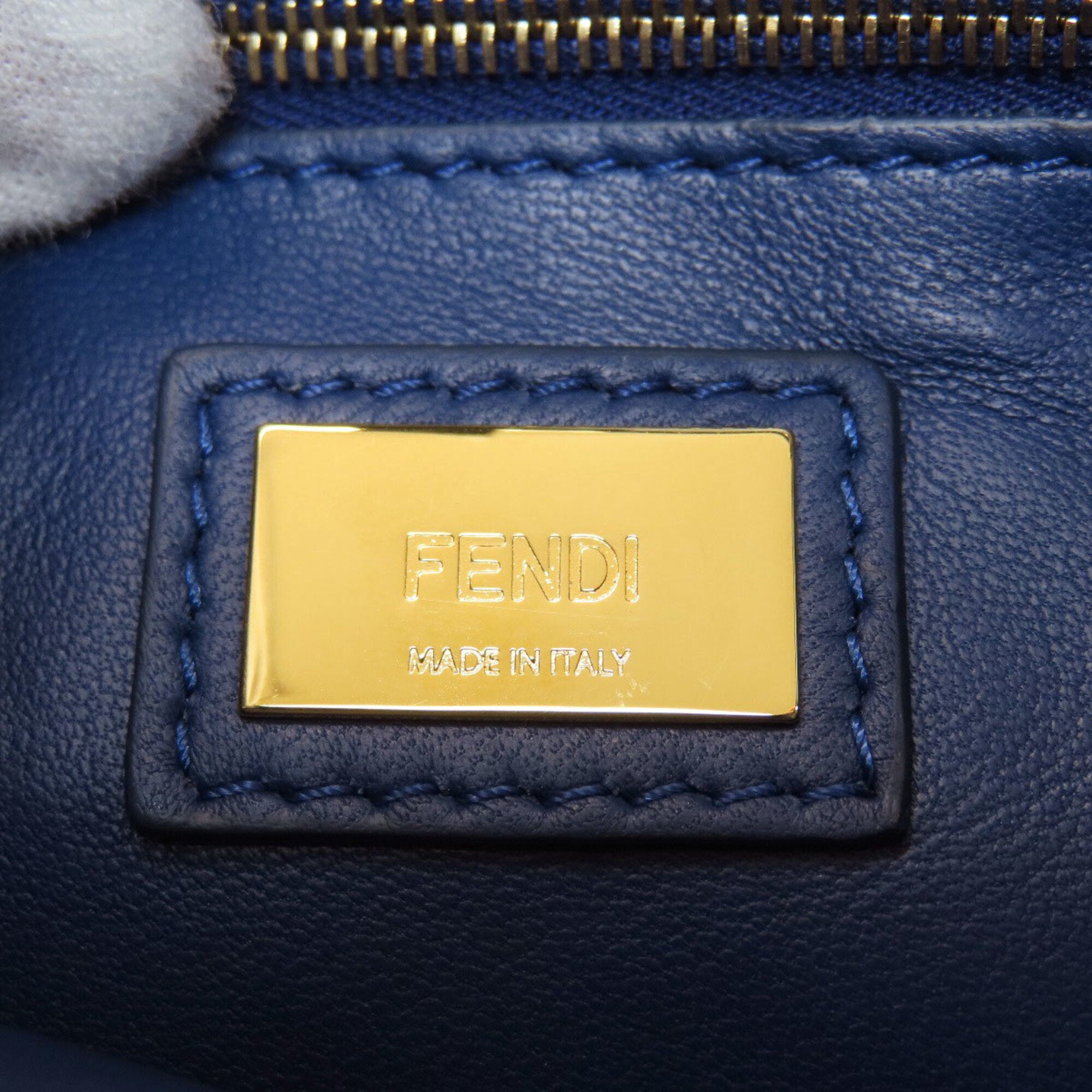 Fendi Blue Fur Handbag (Pre-Owned)