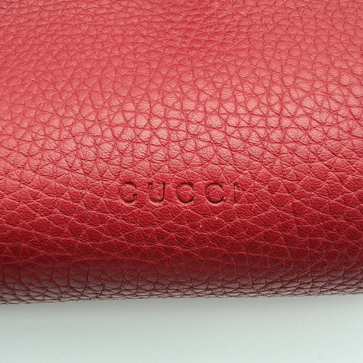 Gucci Bamboo Red Color Leather Handbag Shoulder Bag (Pre-Owned)