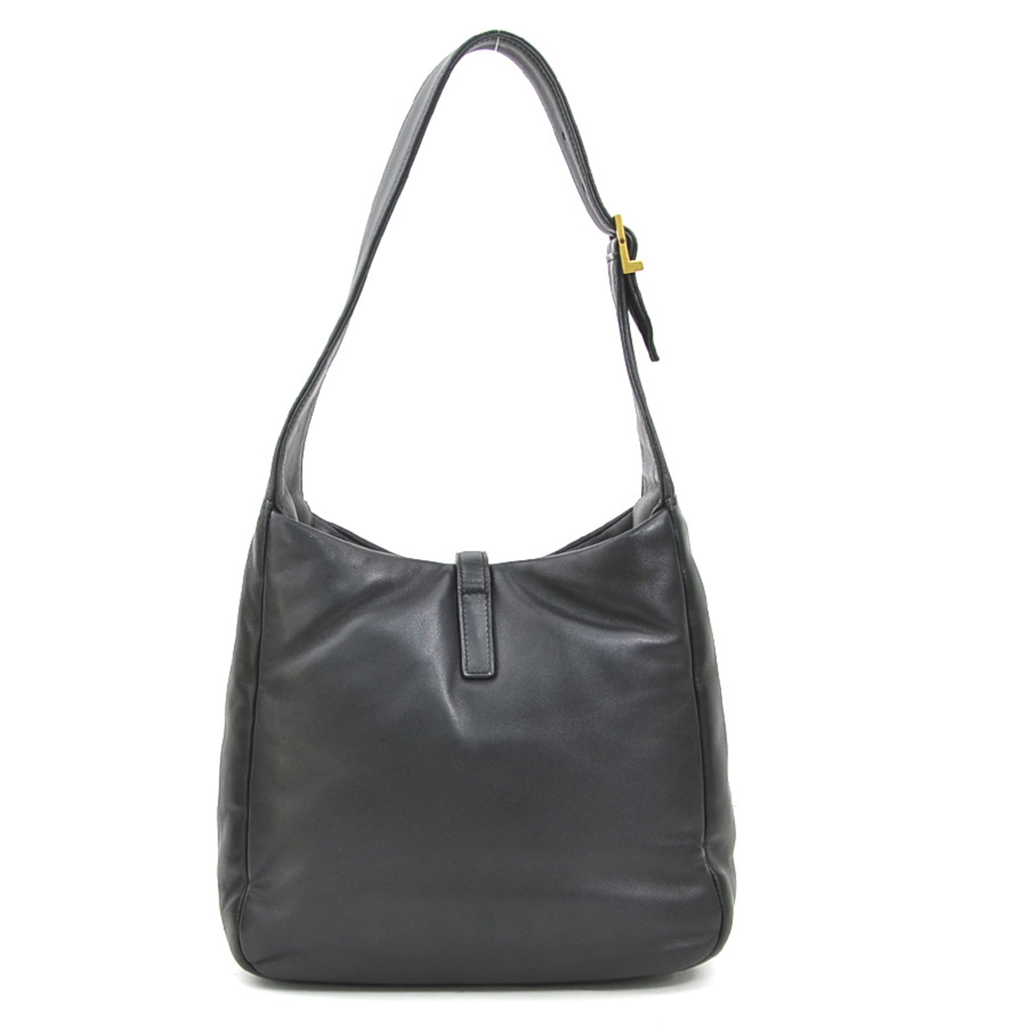 Saint Laurent Black Leather Shoulder Bag (Pre-Owned)