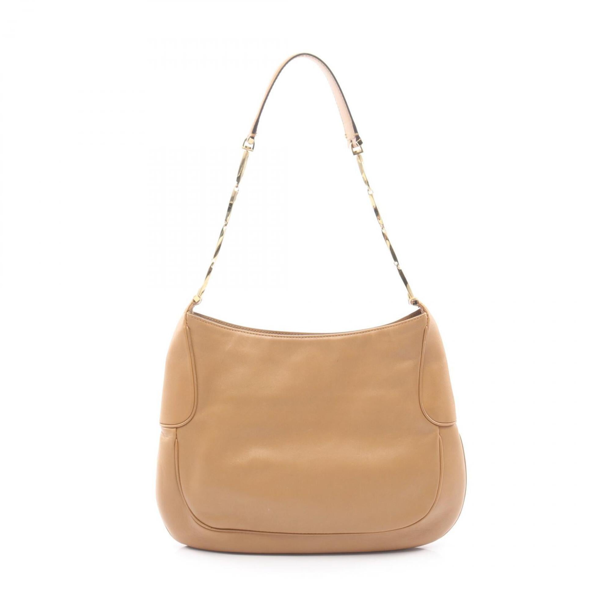 Salvatore Ferragamo Brown Leather Handbag Shoulder Bag (Pre-Owned)