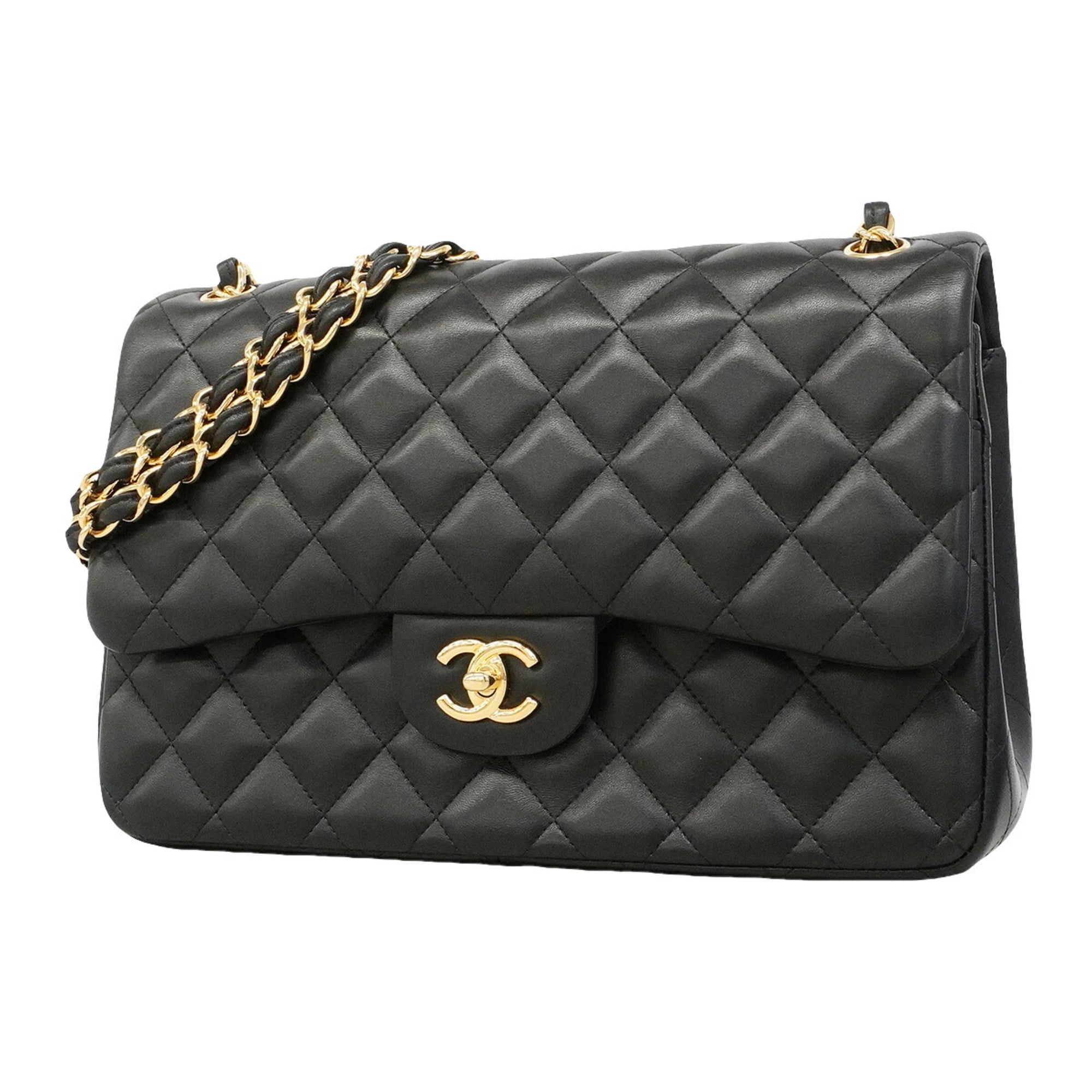 Chanel Black Leather Shoulder Bag (Pre-Owned)