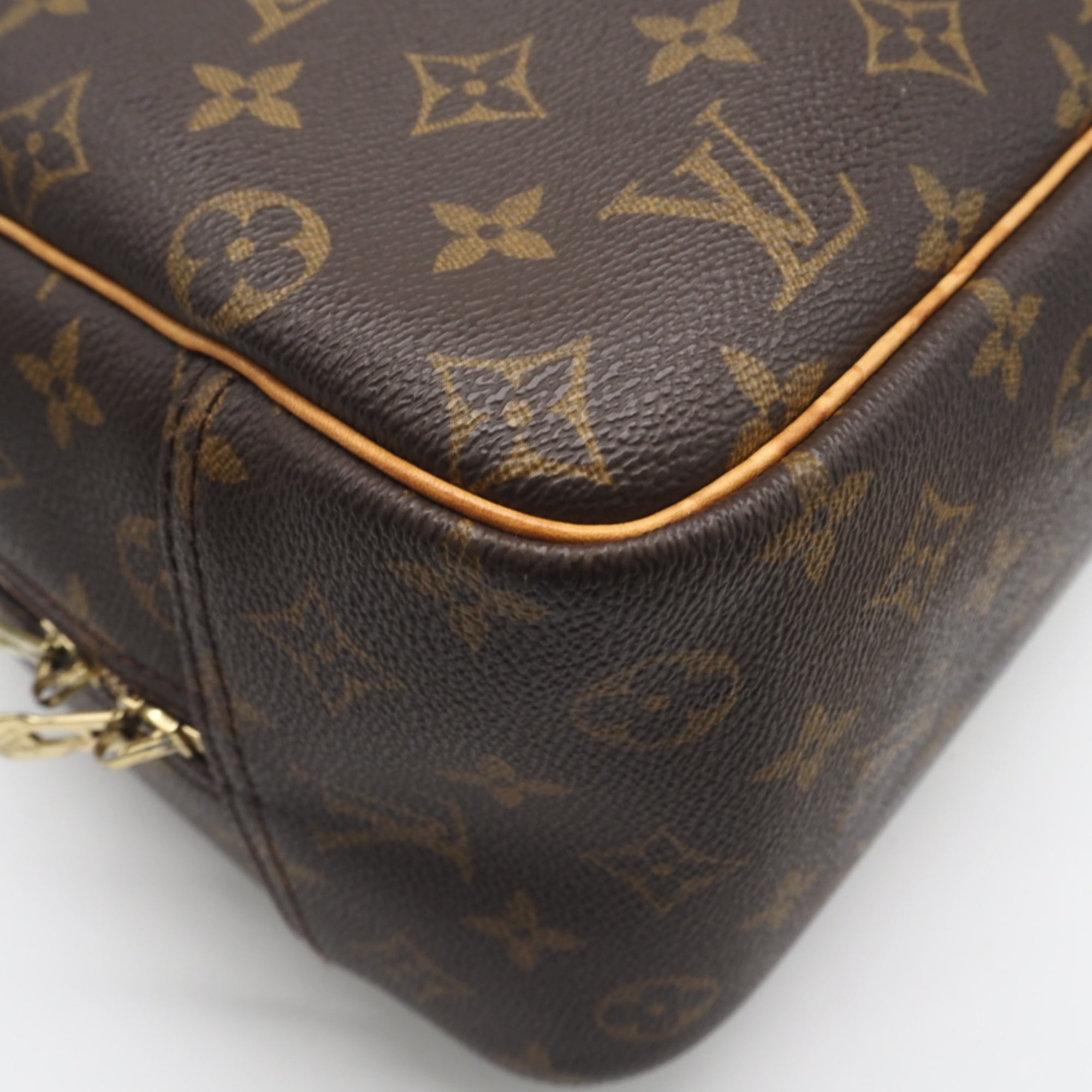 Louis Vuitton Monogram Beige Brown Monogram Handbag (Pre-Owned)