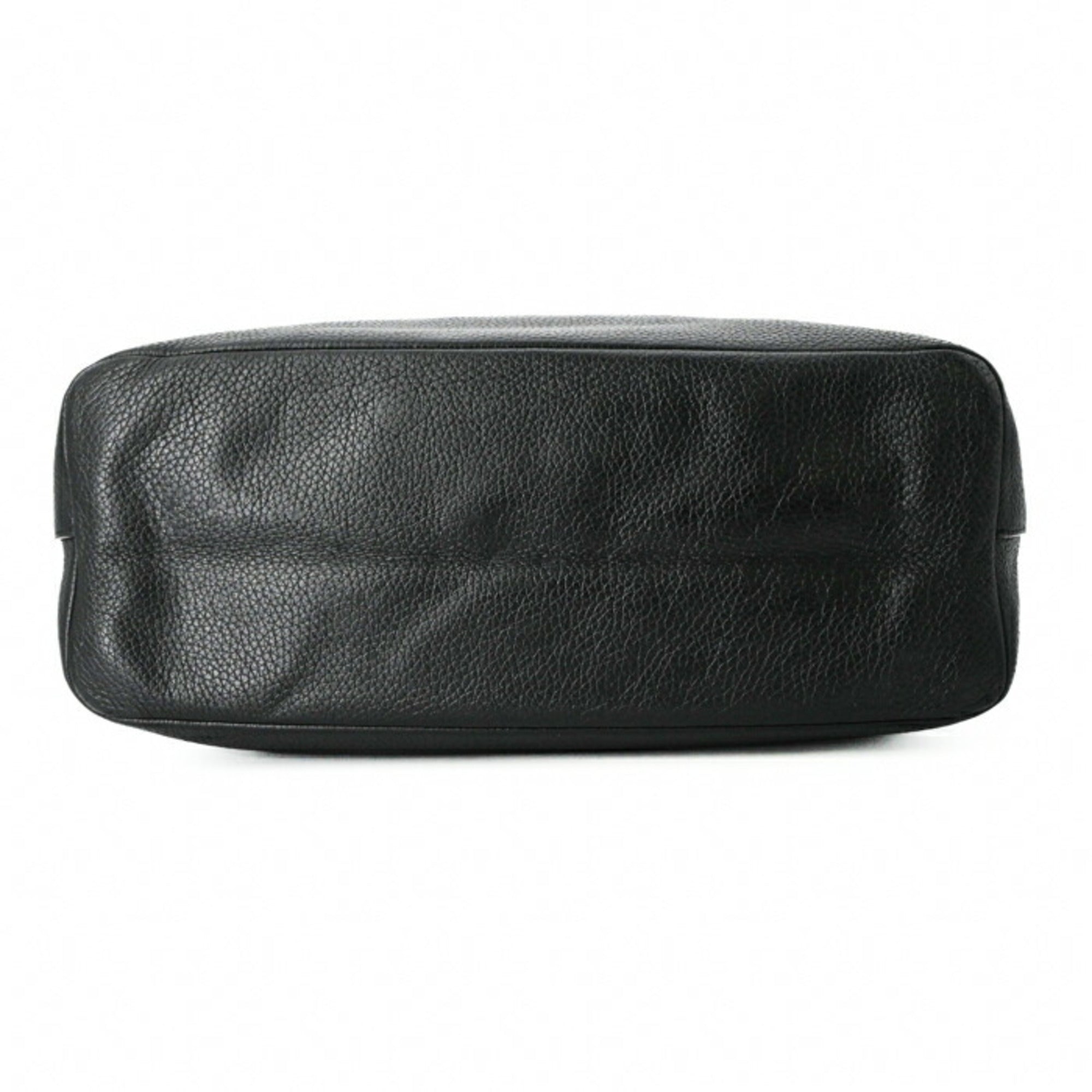 Louis Vuitton Black Leather Pouch Tote Bag (Pre-Owned)