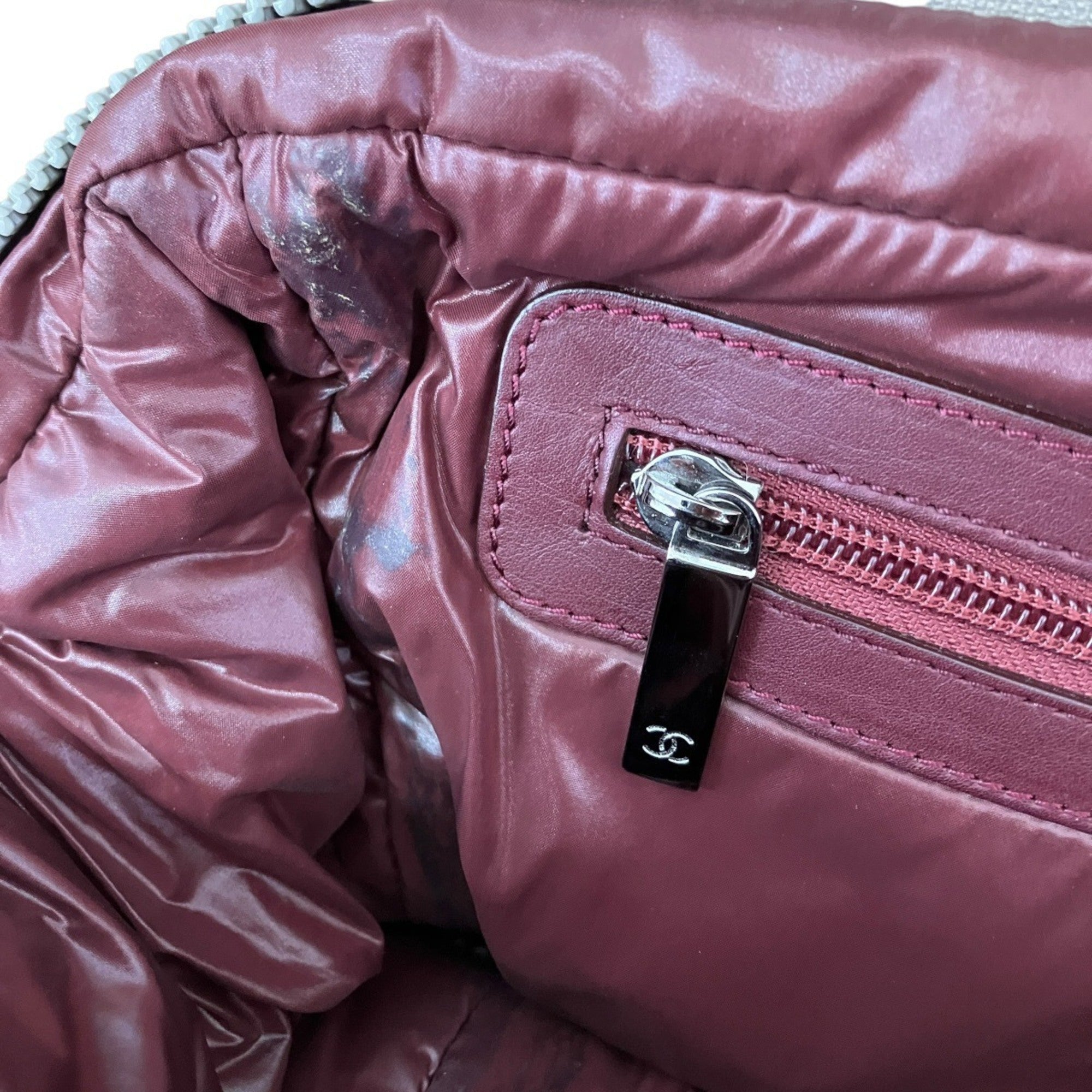 Chanel Green Nylon Boston Bag (Pre-Owned)