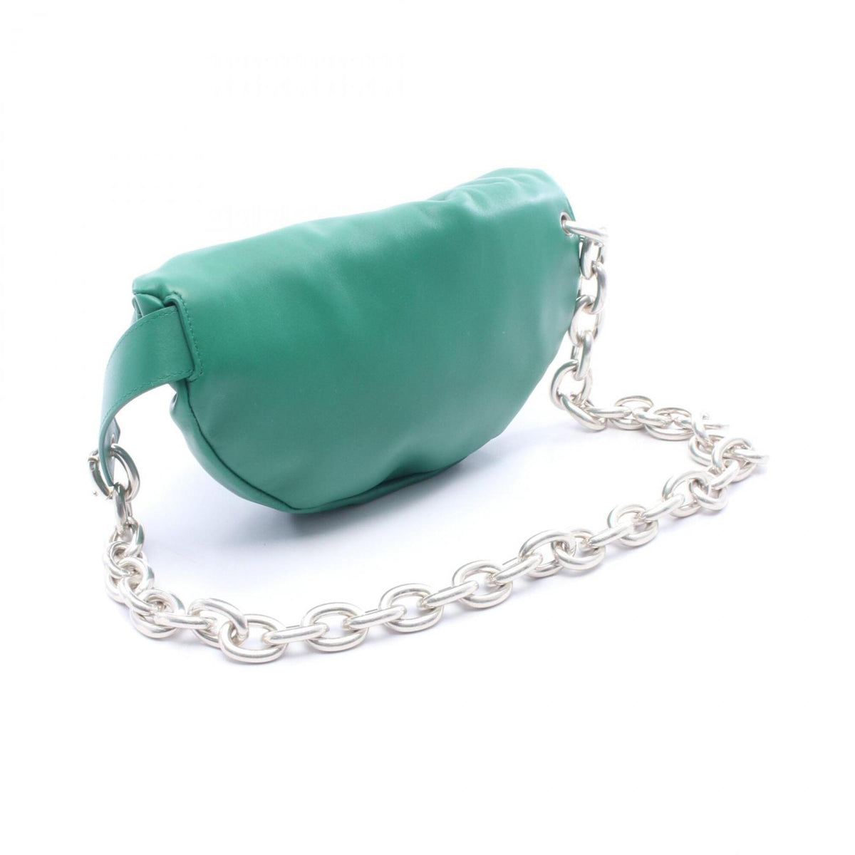 Bottega Veneta Green Leather Fanny Pack Handbag Pouch (Pre-Owned)