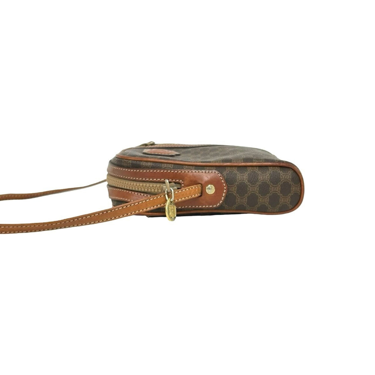 Celine Brown Leather Pvc Pochette Shoulder Bag (Pre-Owned)