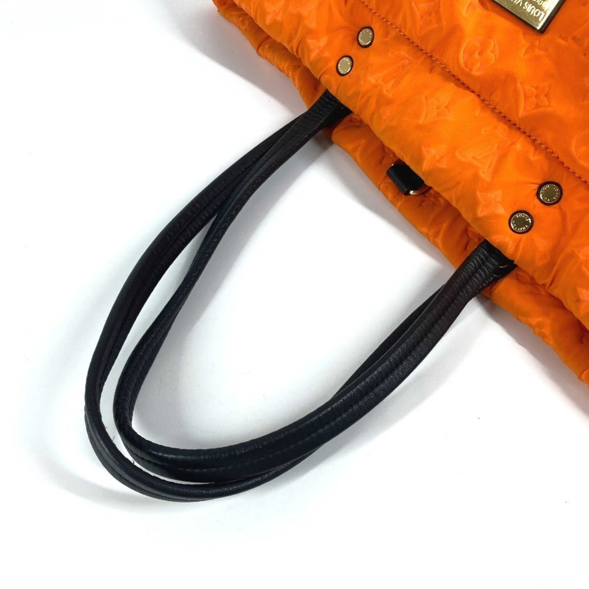 Louis Vuitton Orange Microfiber Shoulder Bag Tote Bag (Pre-Owned)