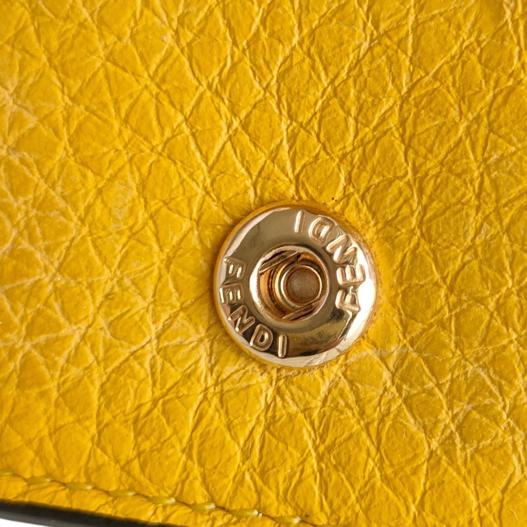 Fendi Yellow Leather Wallet (Bi-Fold) (Pre-Owned)