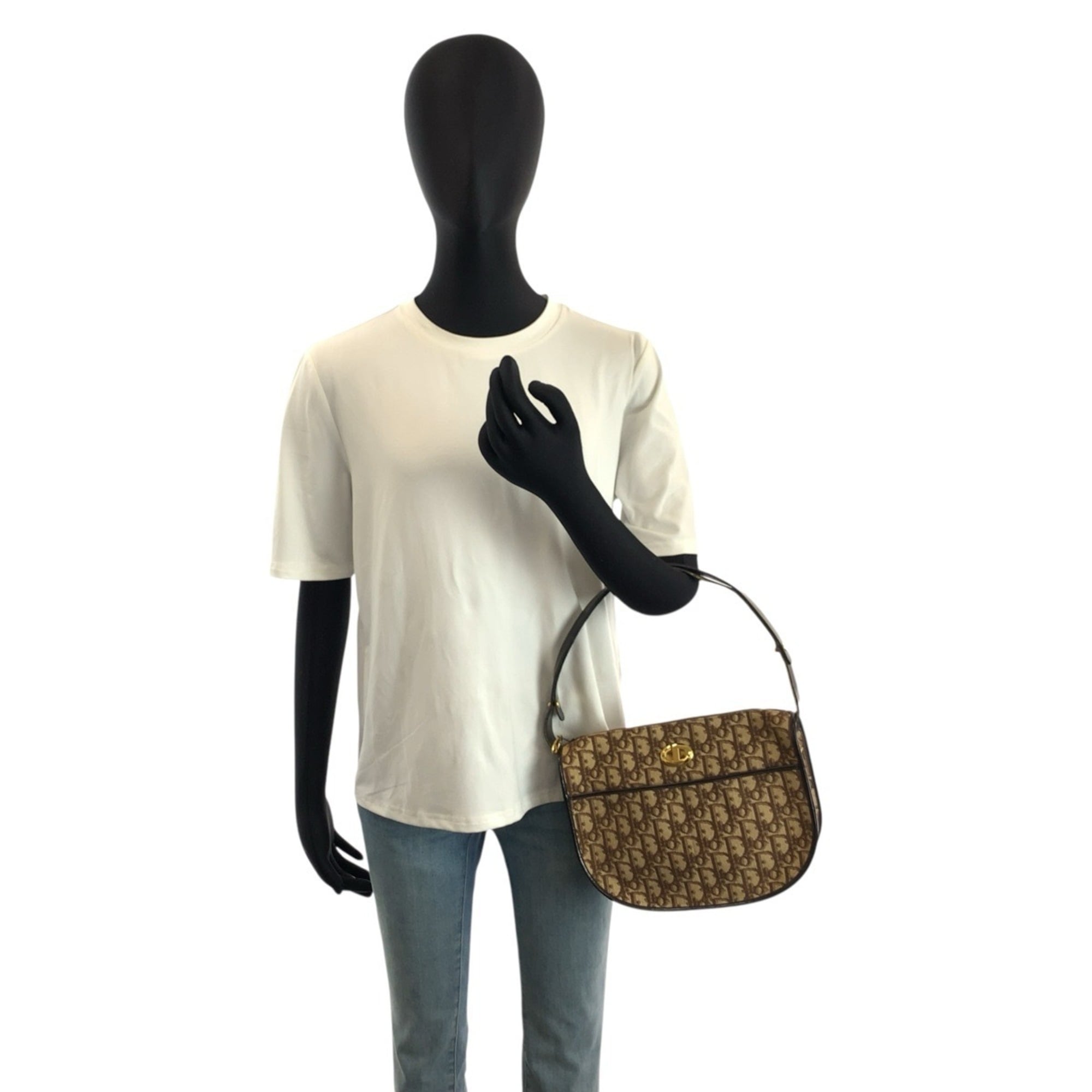 Christian Dior Brown Canvas Leather Handbag (Pre-Owned)