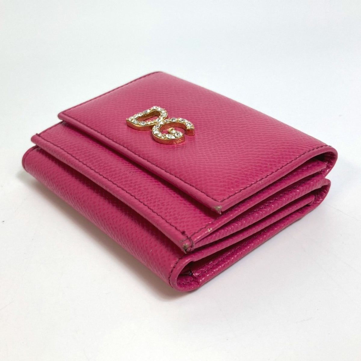 Dolce & Gabbana Pink Leather Wallet (Tri-Fold) (Pre-Owned)