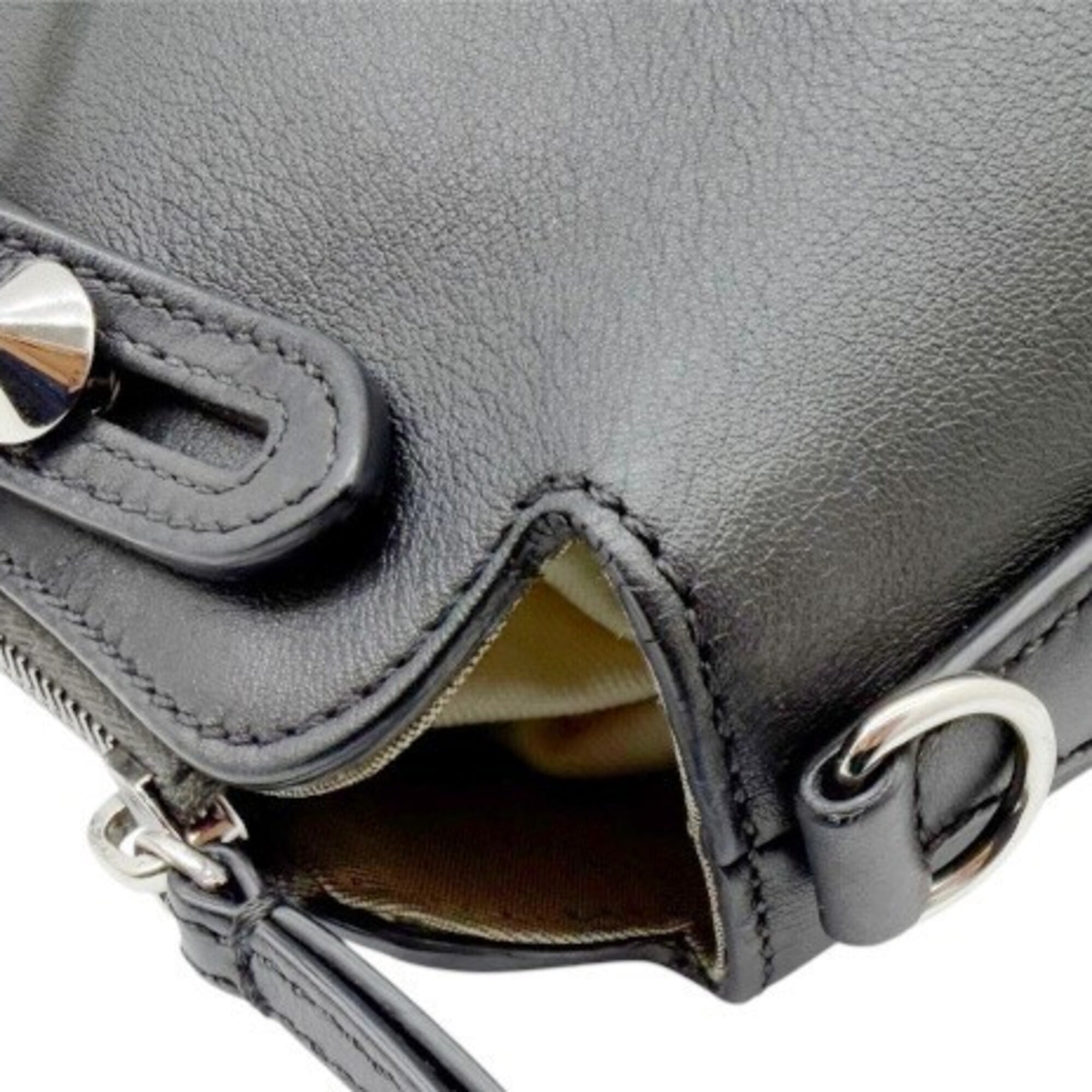 Fendi By The Way Black Leather Shoulder Bag (Pre-Owned)