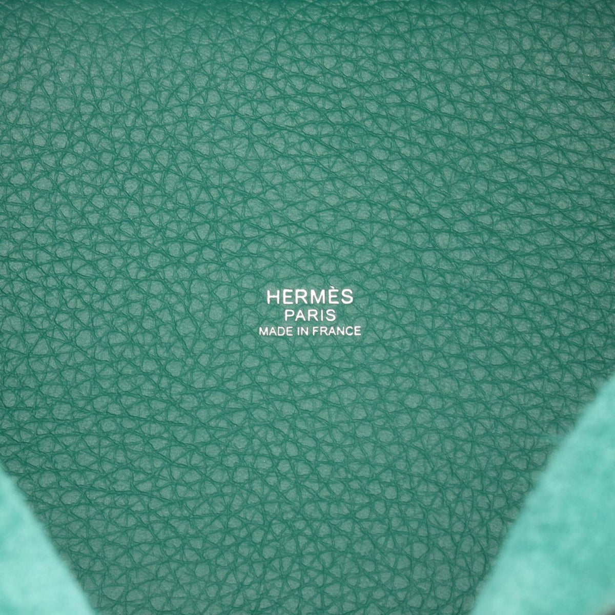 Hermes Green Taurillon Clemence Leather Leather Handbag (Pre-Owned)