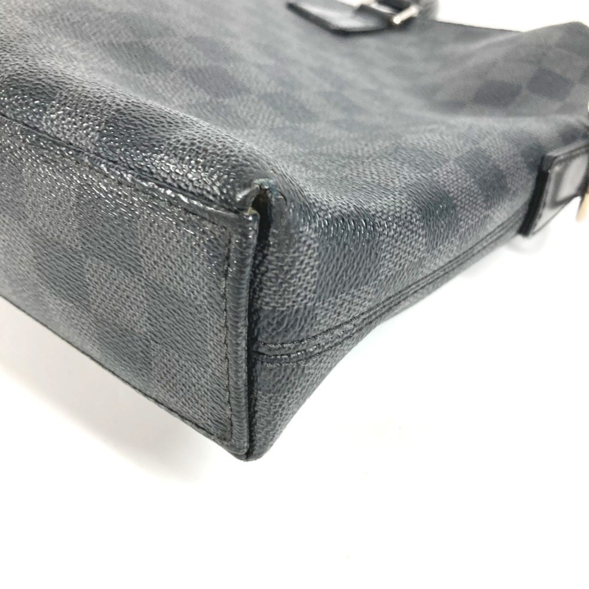 Louis Vuitton Black Damier Graphite Canvas Briefcase Handbag (Pre-Owned)