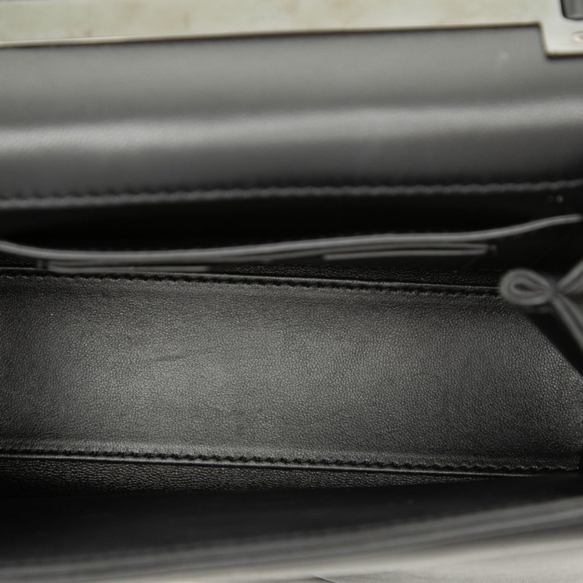 Valentino Black Leather Handbag Shoulder Bag (Pre-Owned)