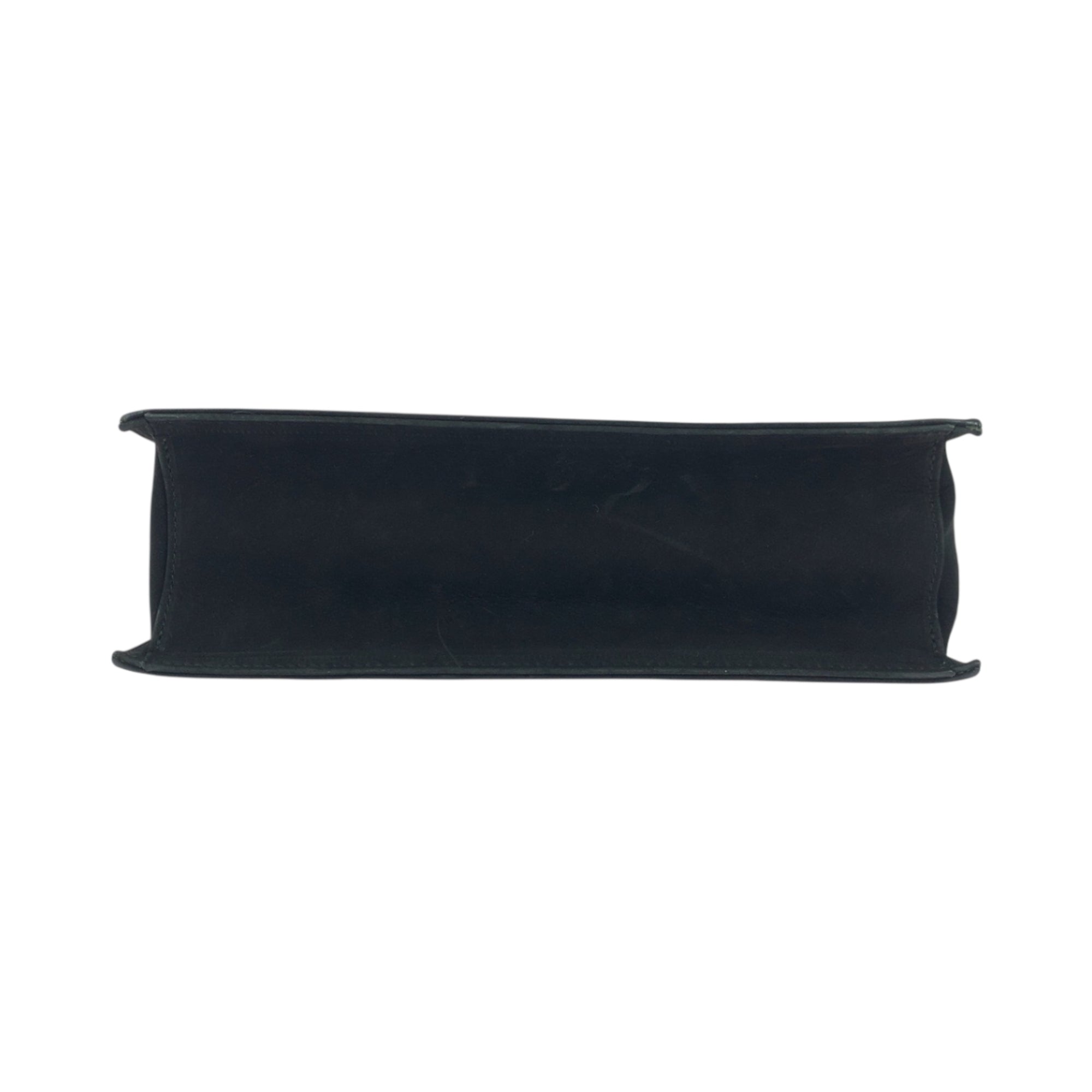 Versace Black Suede Shoulder Bag Tote Bag (Pre-Owned)