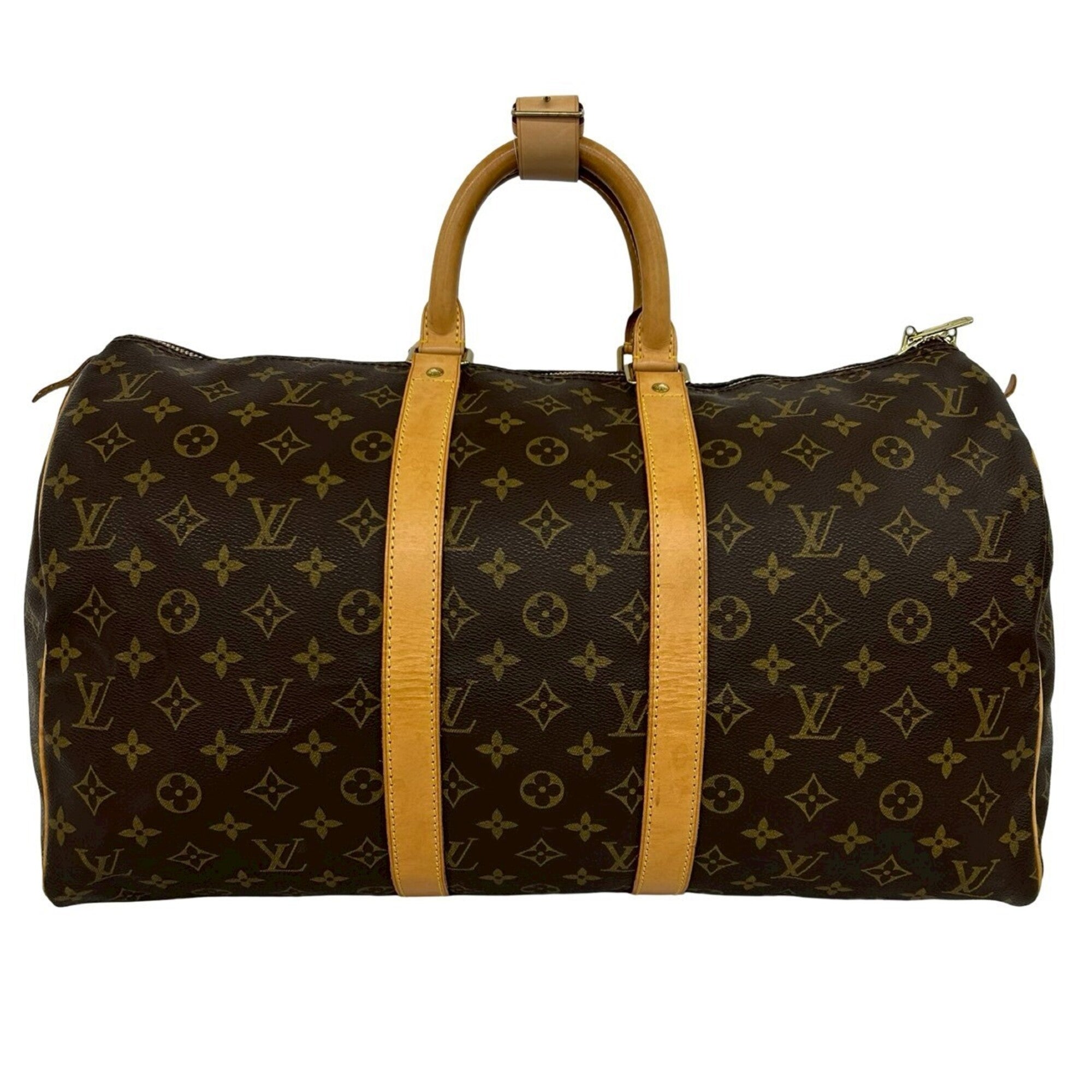Louis Vuitton Brown Leather Pvc Boston Bag Handbag (Pre-Owned)