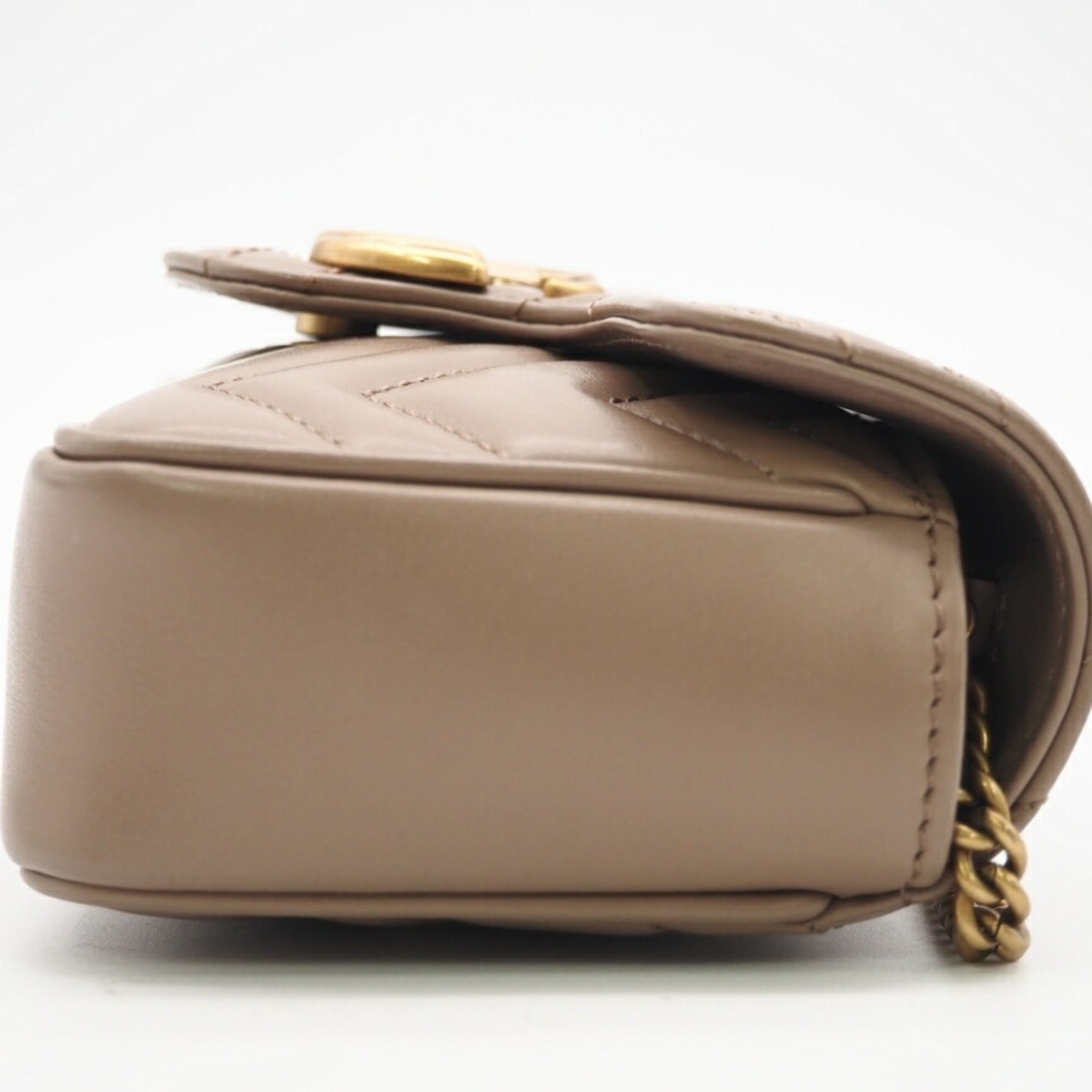 Gucci Beige Leather Shoulder Bag (Pre-Owned)